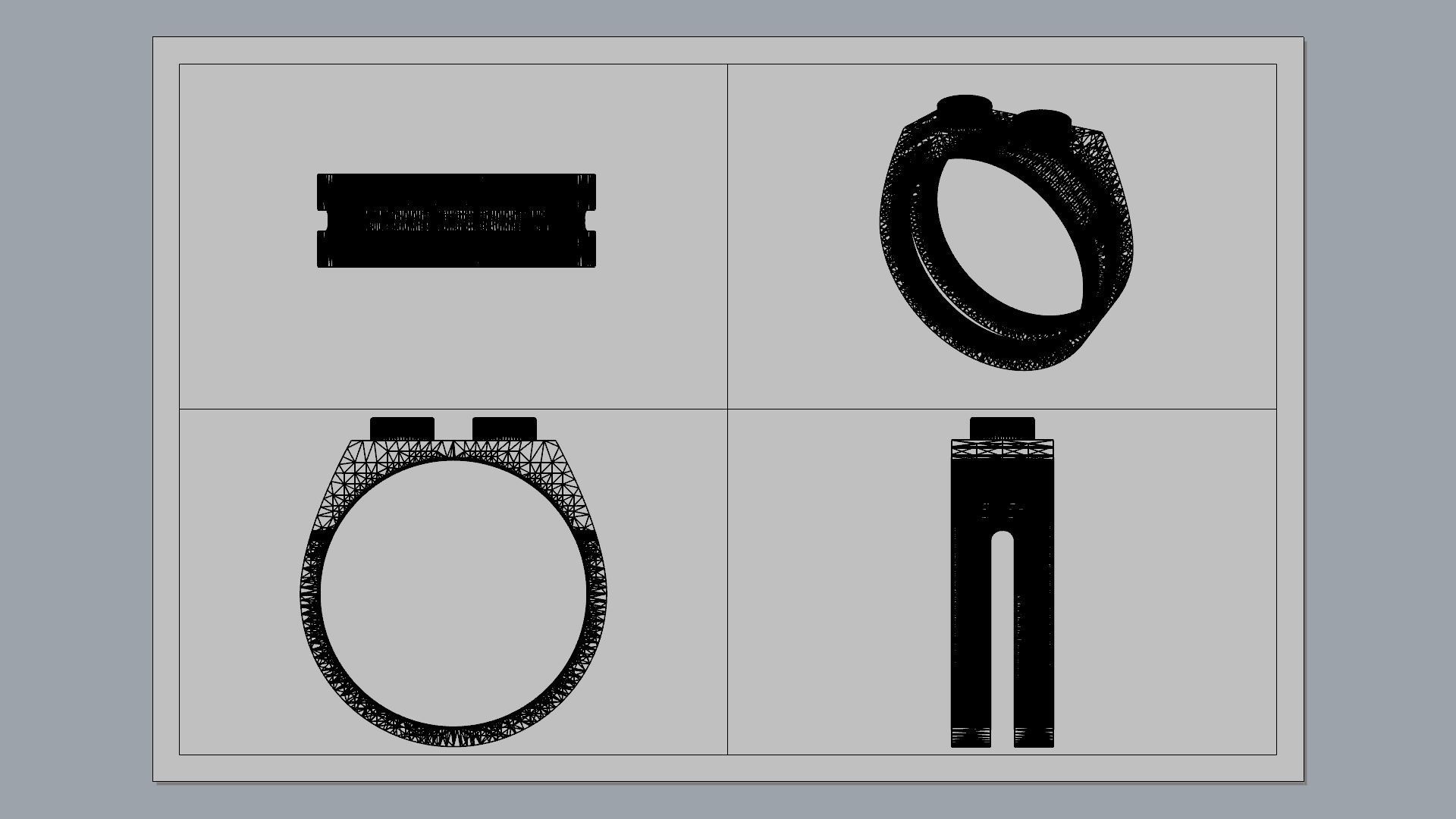 Building Block Ring - 1x2 Plate 3D print model_14