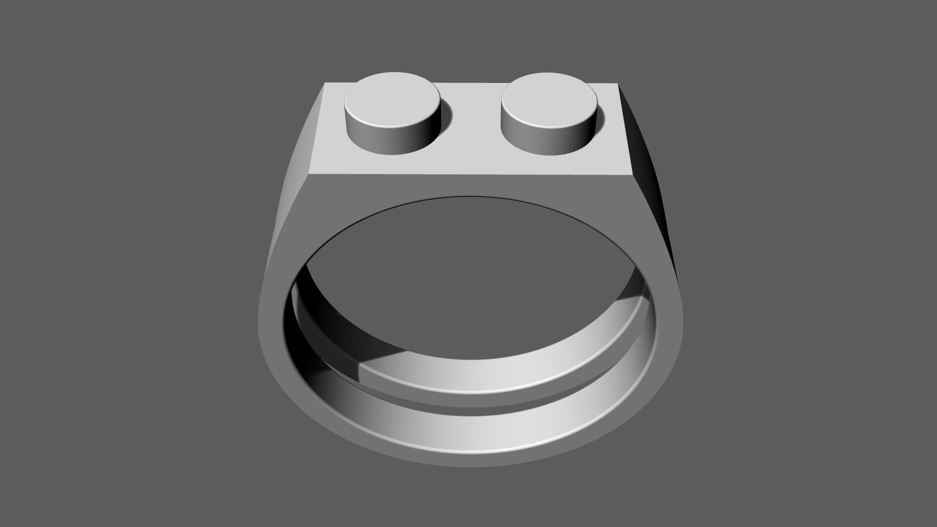 Building Block Ring - 1x2 Plate 3D print model_12