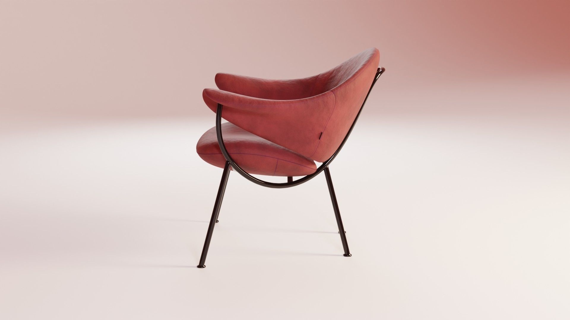 Modern Leather Chair 3D model_1