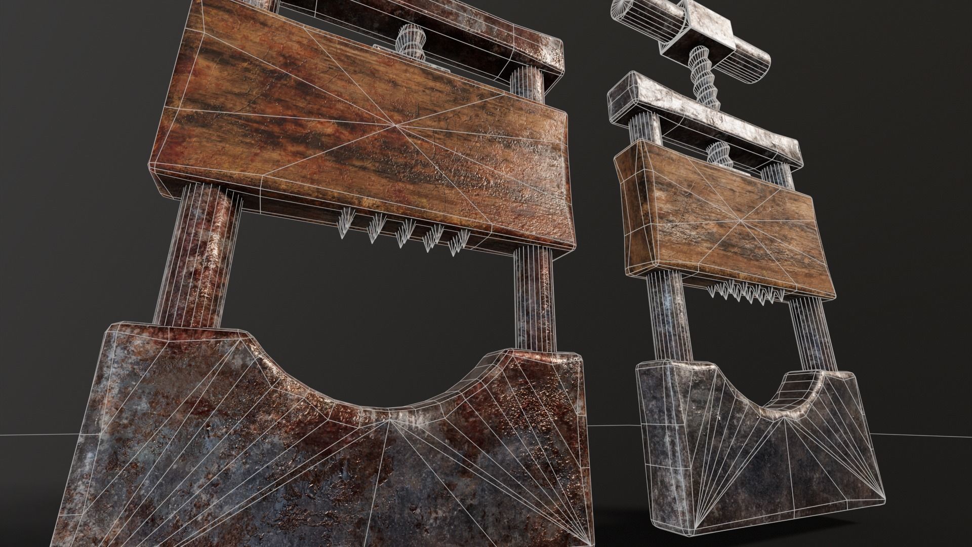 Torture Neck Crusher Low-poly 3D model_17