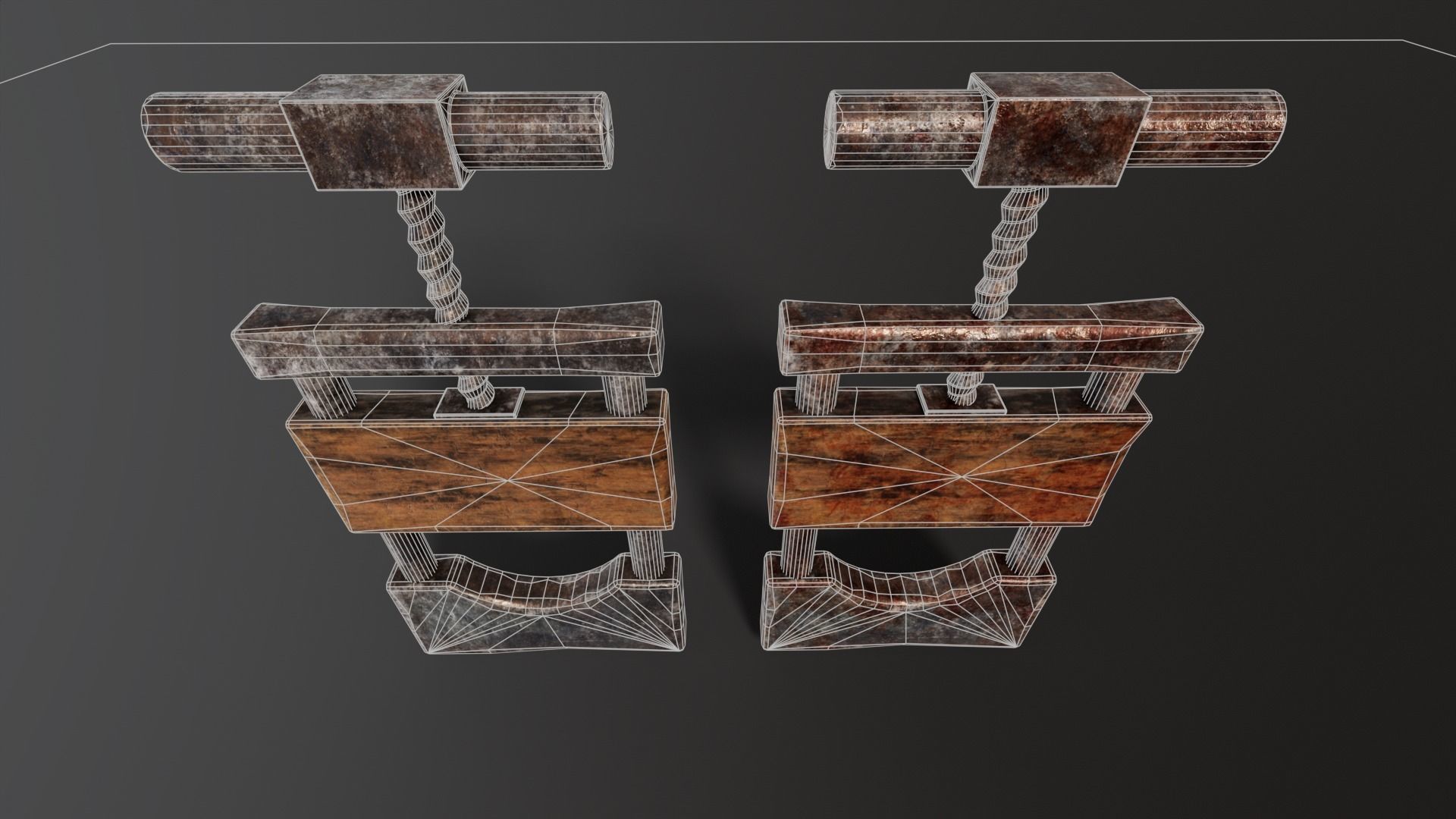 Torture Neck Crusher Low-poly 3D model_7