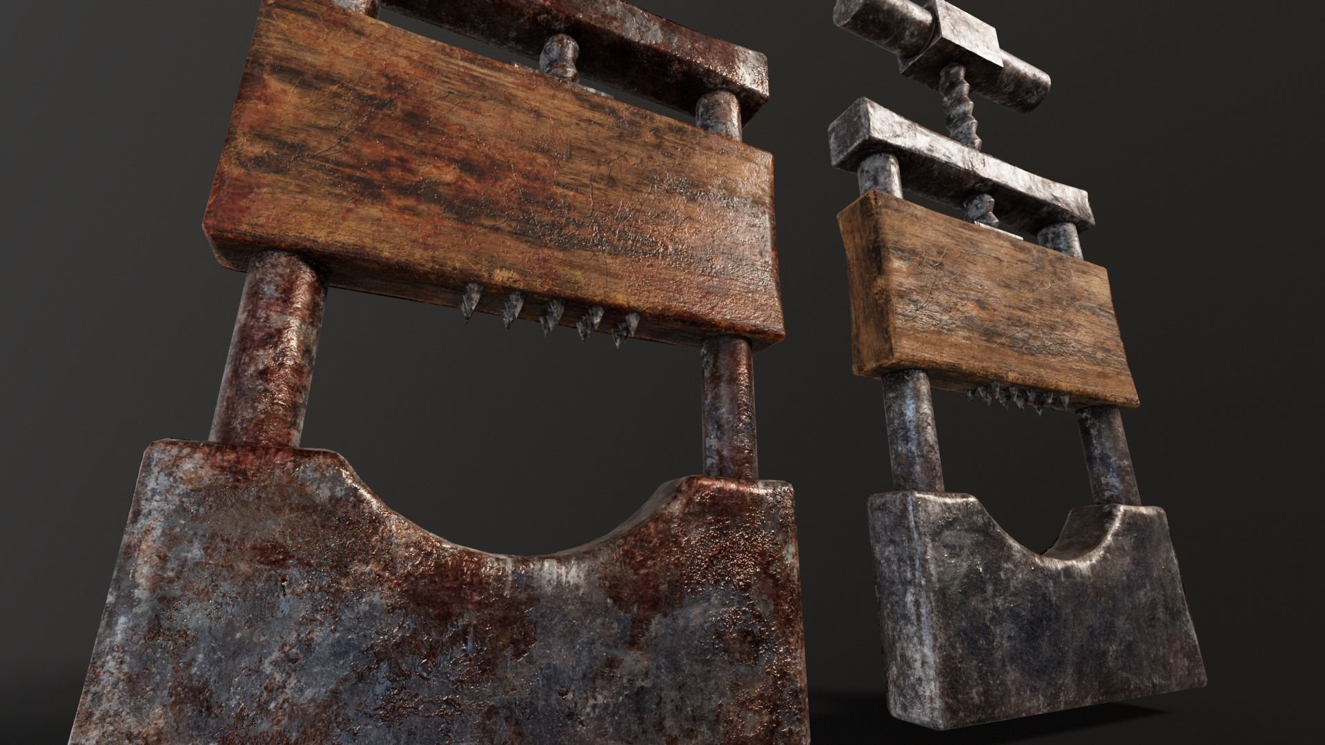 Torture Neck Crusher Low-poly 3D model_16