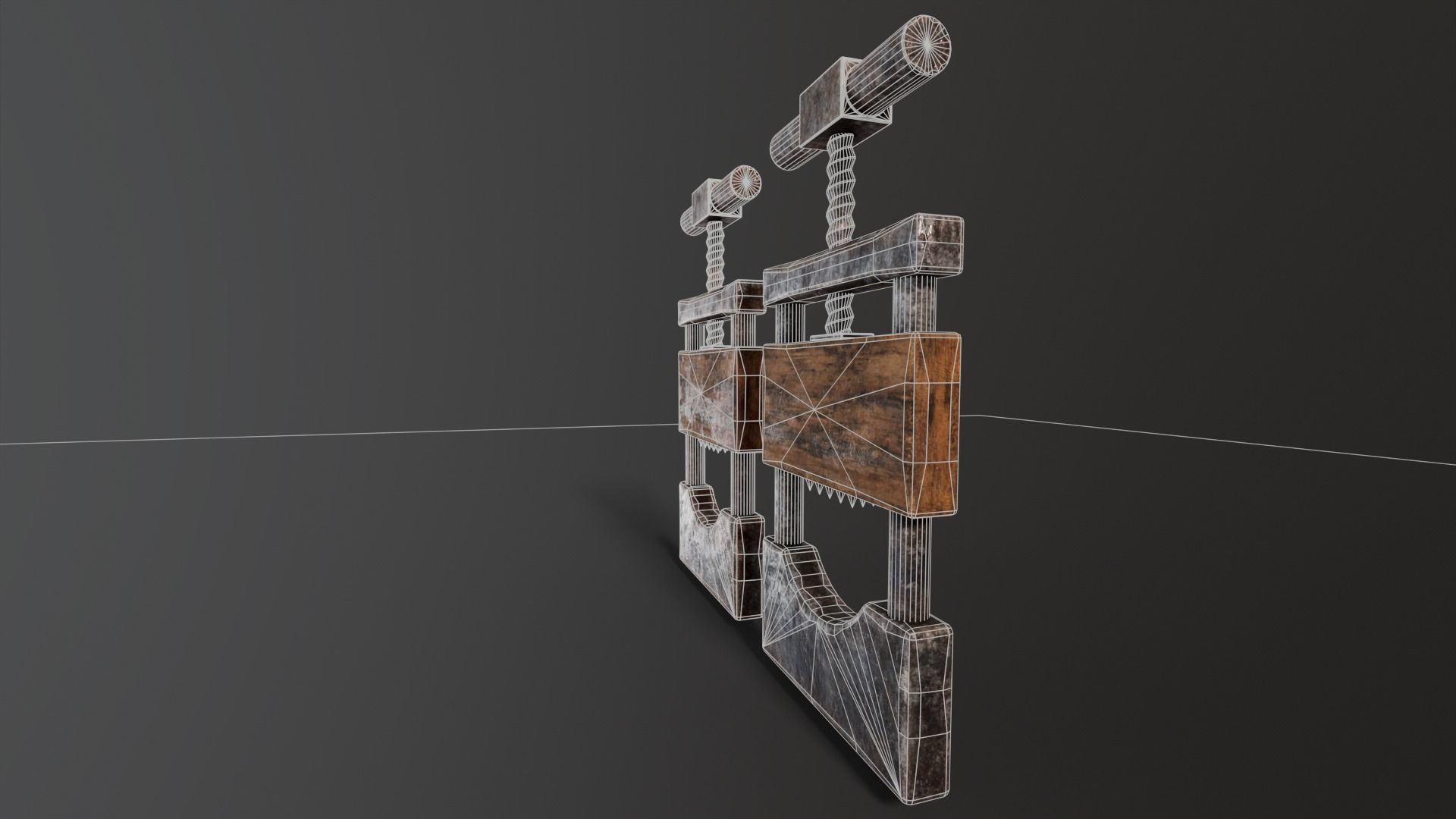 Torture Neck Crusher Low-poly 3D model_13