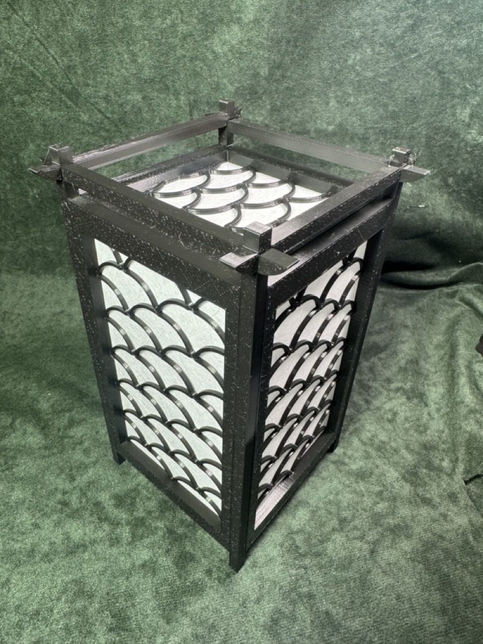 Kumiko Japanese Shoji Lantern - Seikaiha 3D print model_3