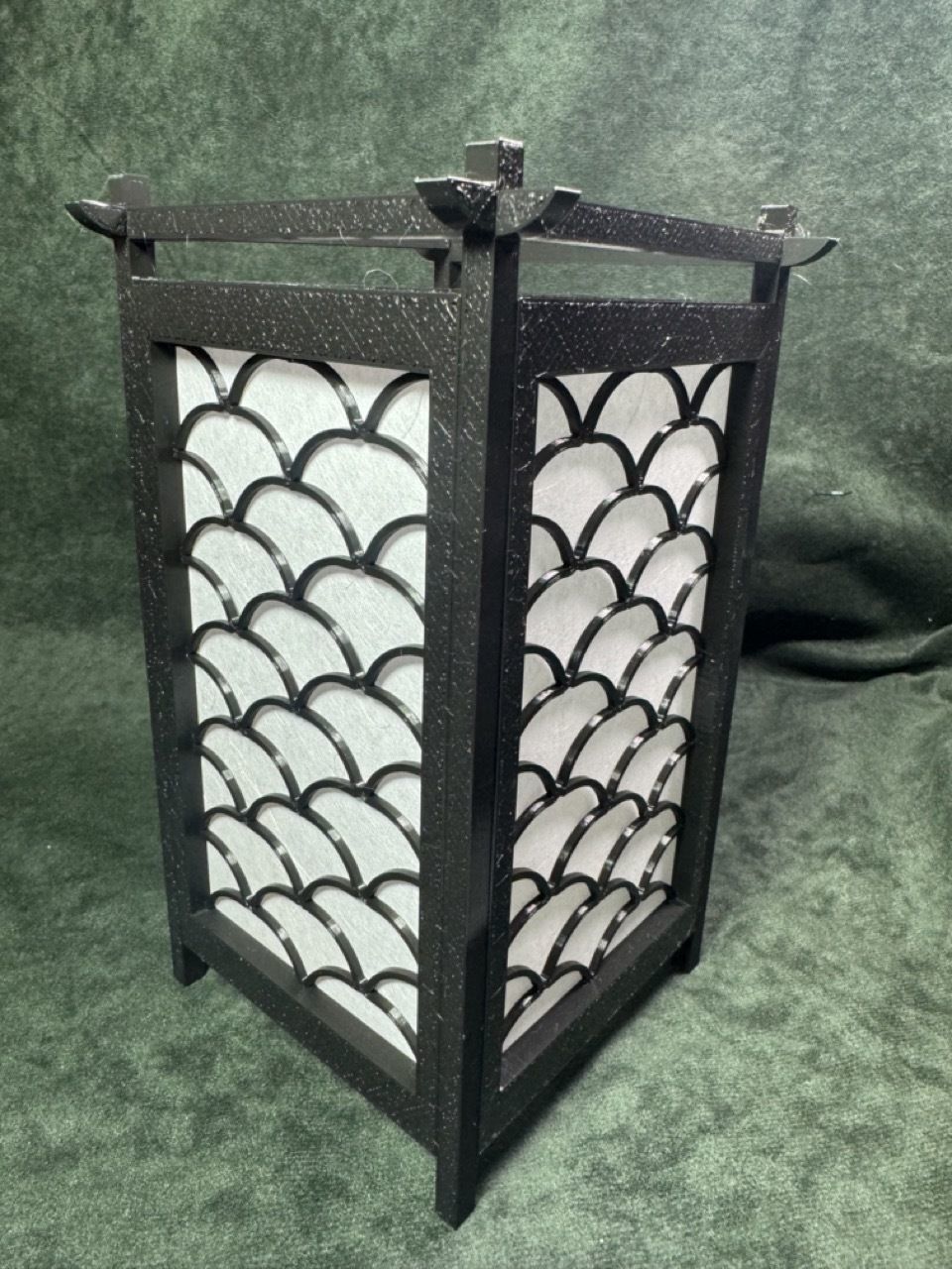 Kumiko Japanese Shoji Lantern - Seikaiha 3D print model_2