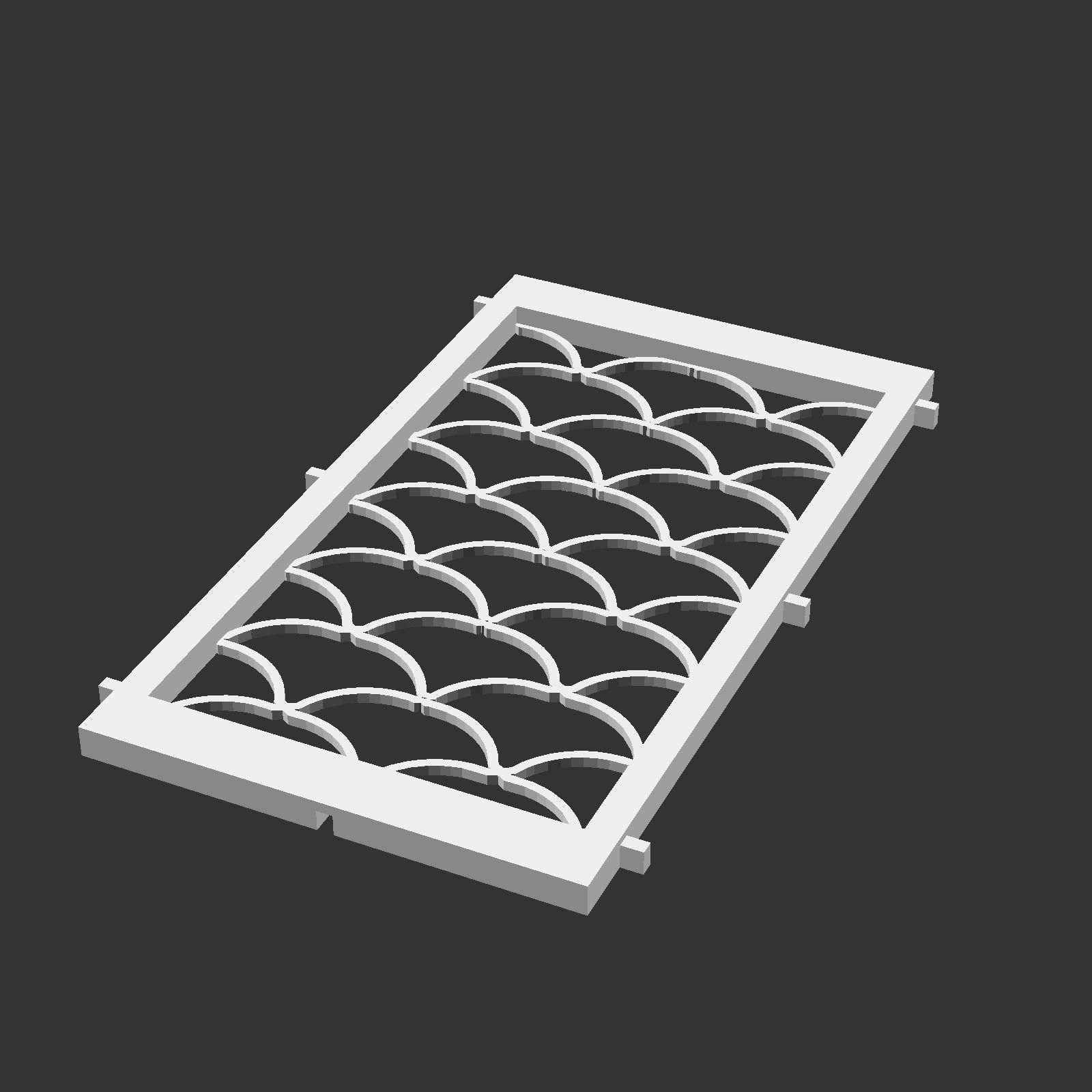 Kumiko Japanese Shoji Lantern - Seikaiha 3D print model_11