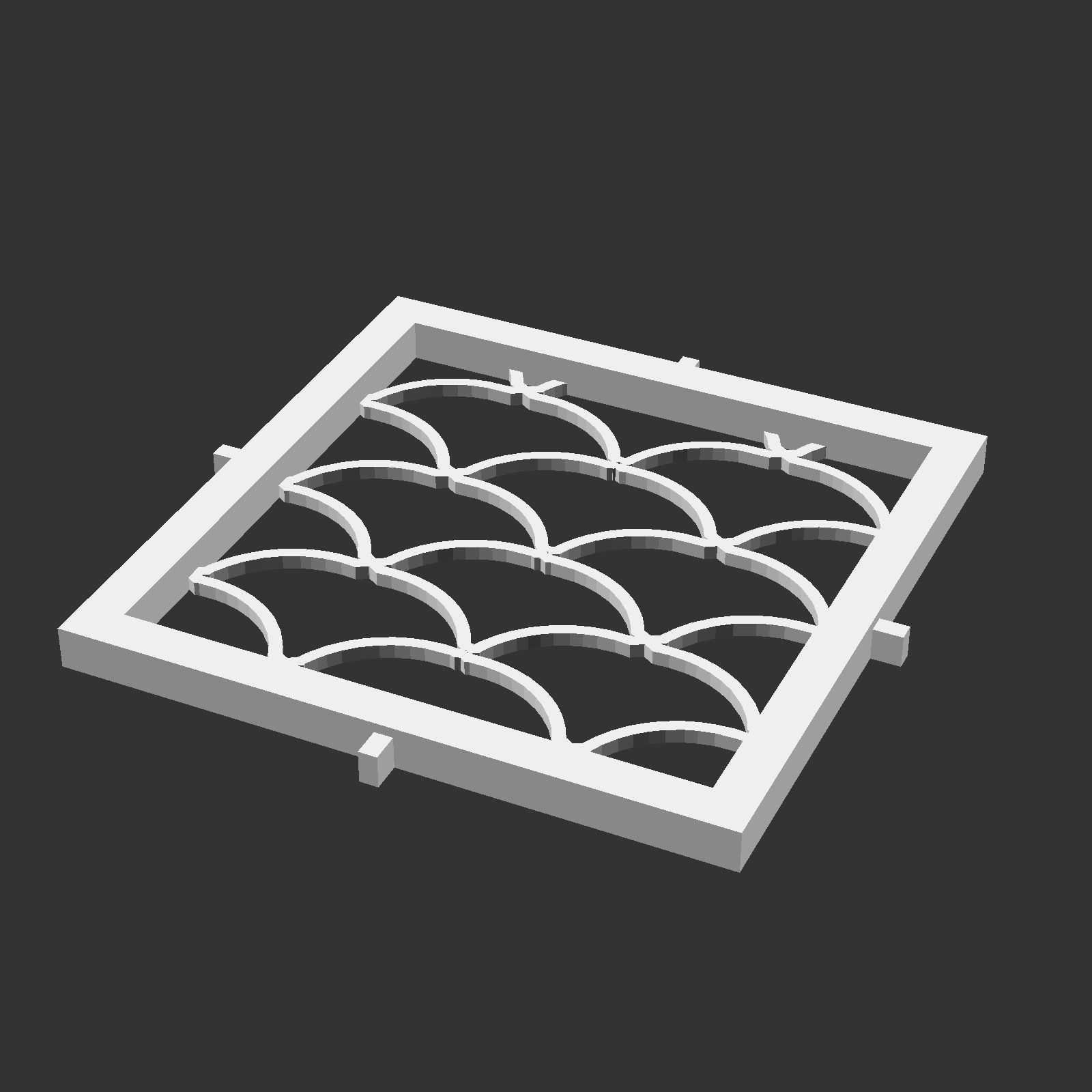 Kumiko Japanese Shoji Lantern - Seikaiha 3D print model_13