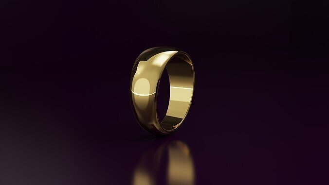 wide plain Ring N2 Free 3D print model