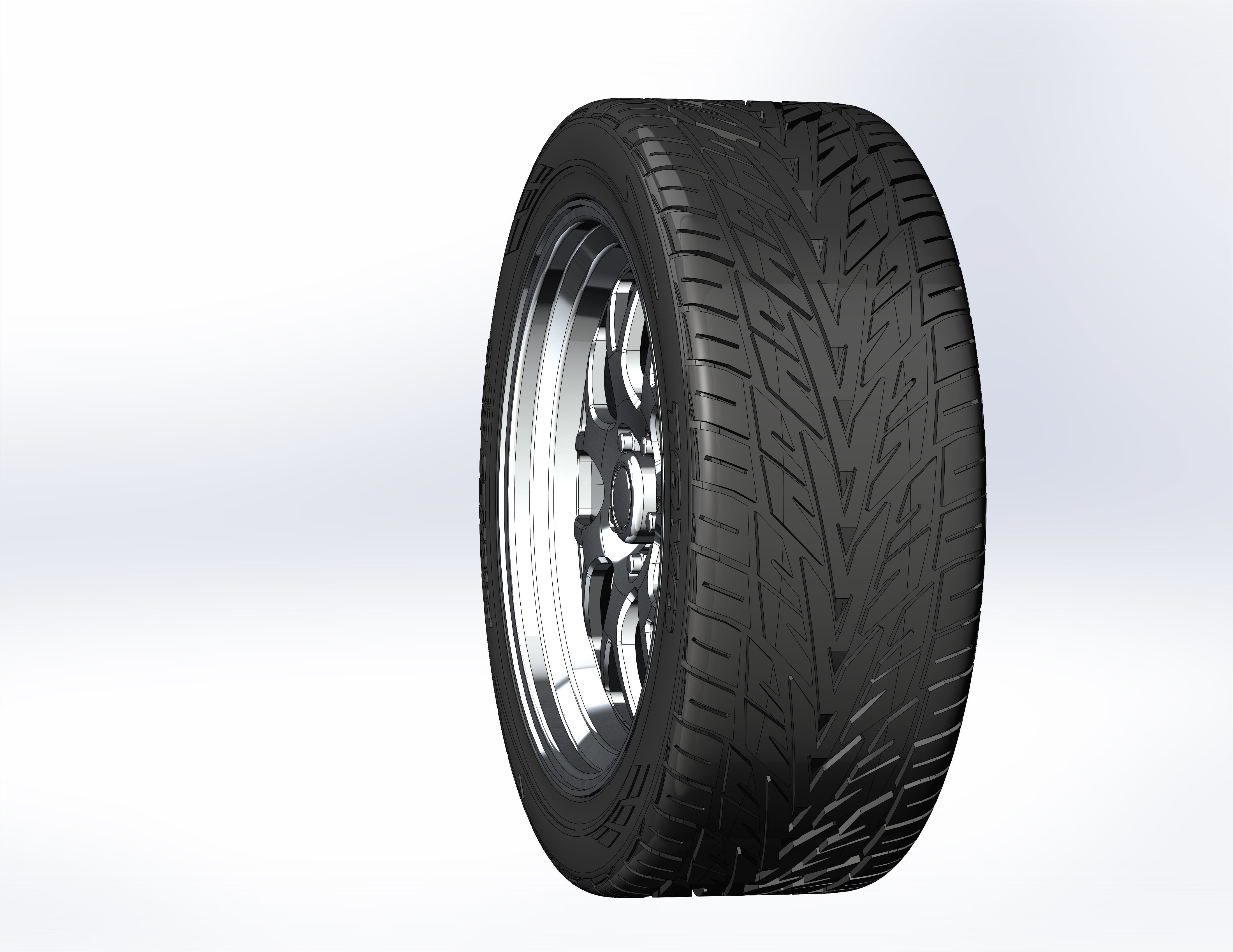 Custom wheels Weld Racing S77 for scale model 3D print model_2