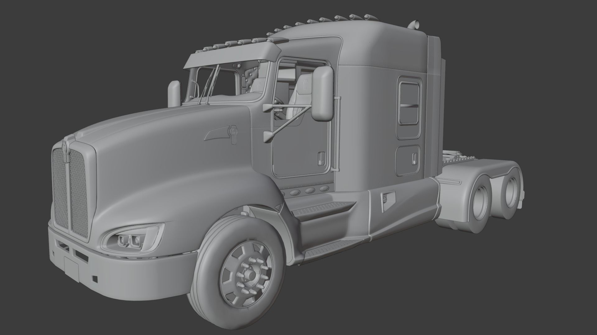 Kenworth T660 Semi Truck 3D model_15