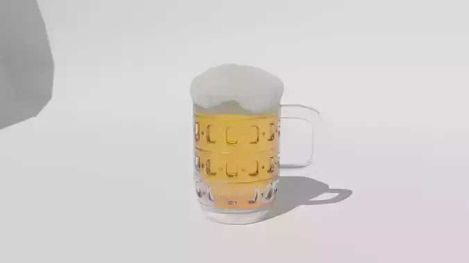 Glass of beer model