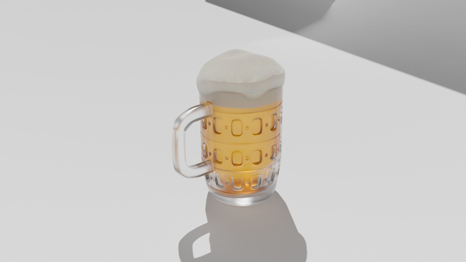 Glass of beer model Free 3D model_1
