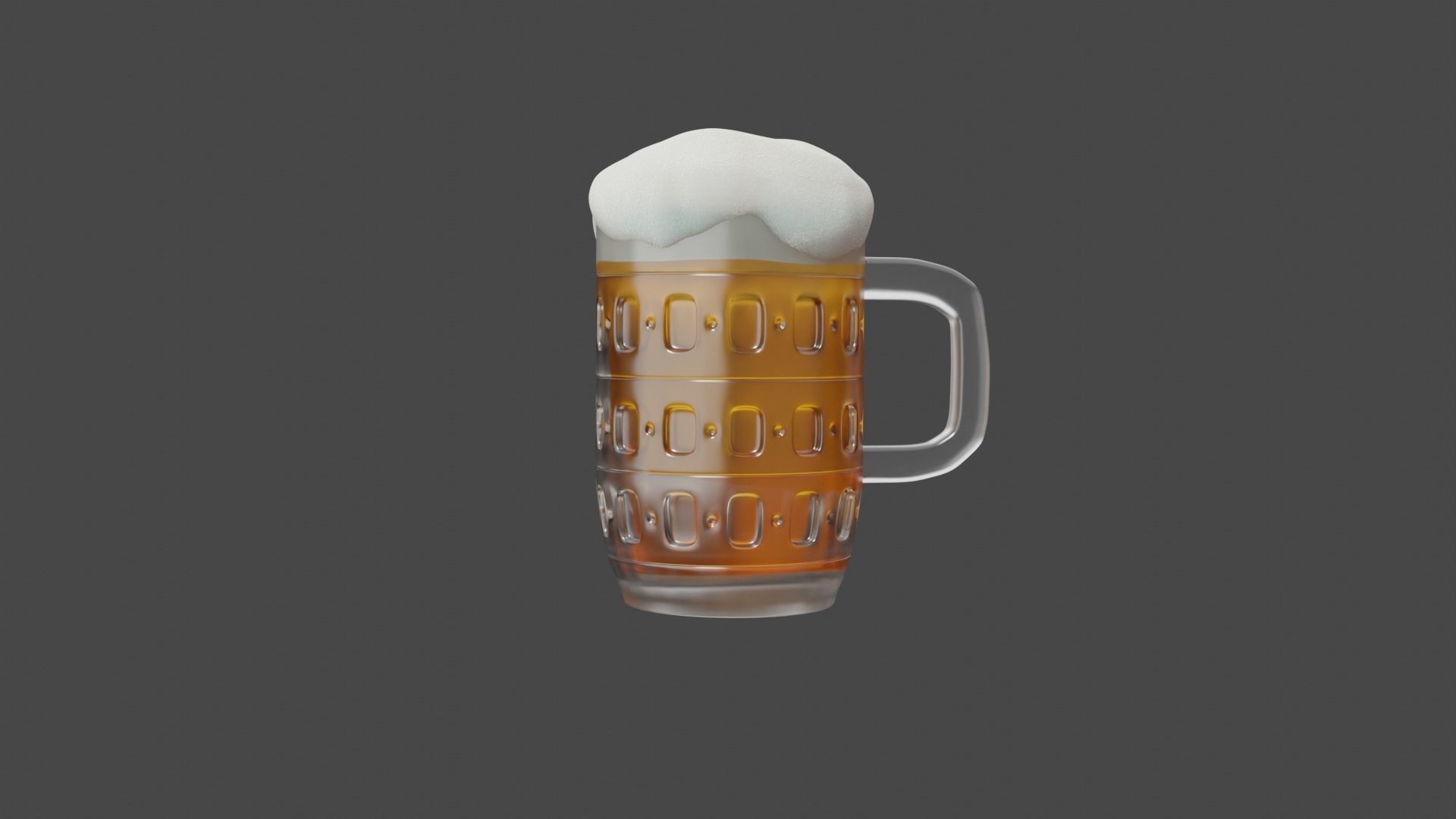 Glass of beer model Free 3D model_4