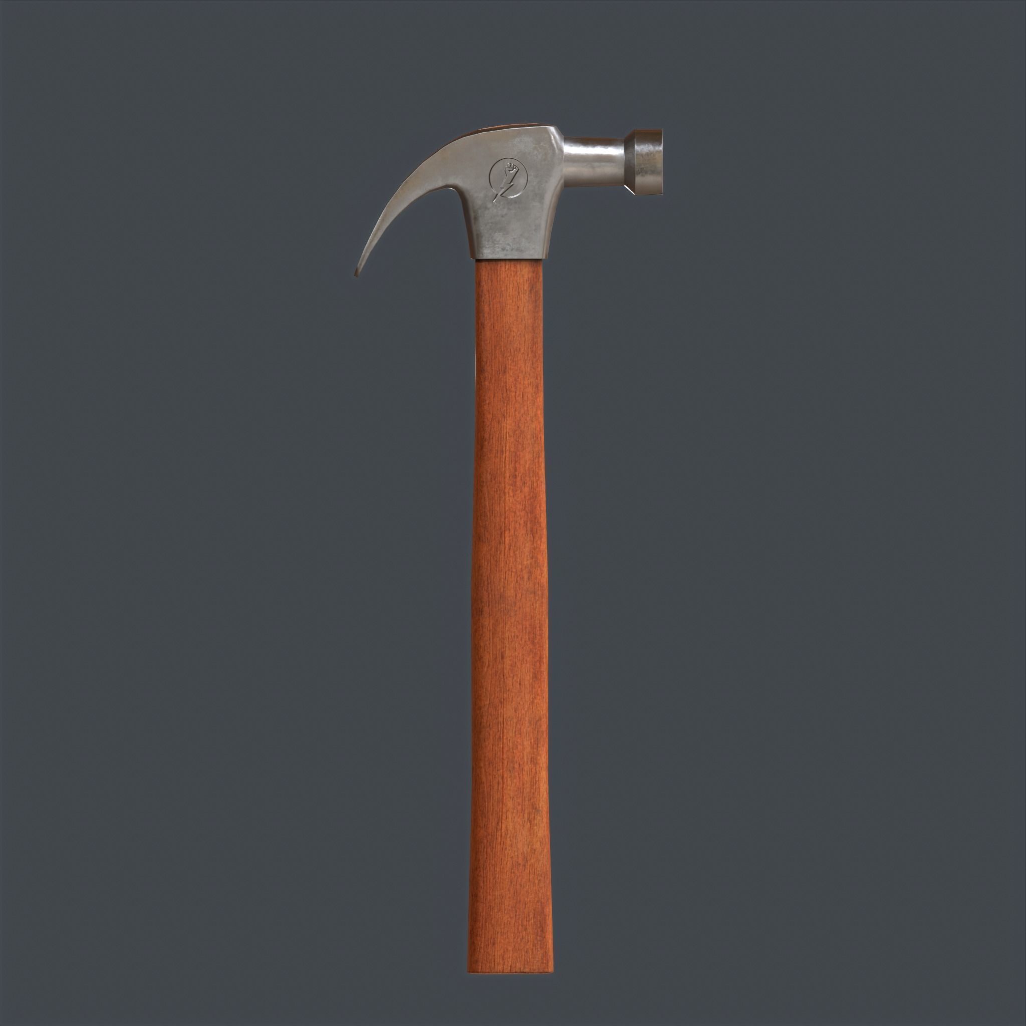 Claw Hammer Low-poly 3D model_4