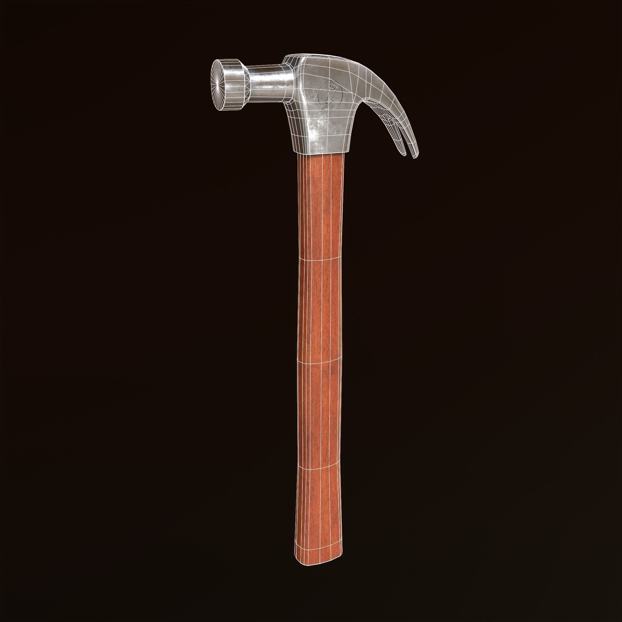 Claw Hammer Low-poly 3D model_6