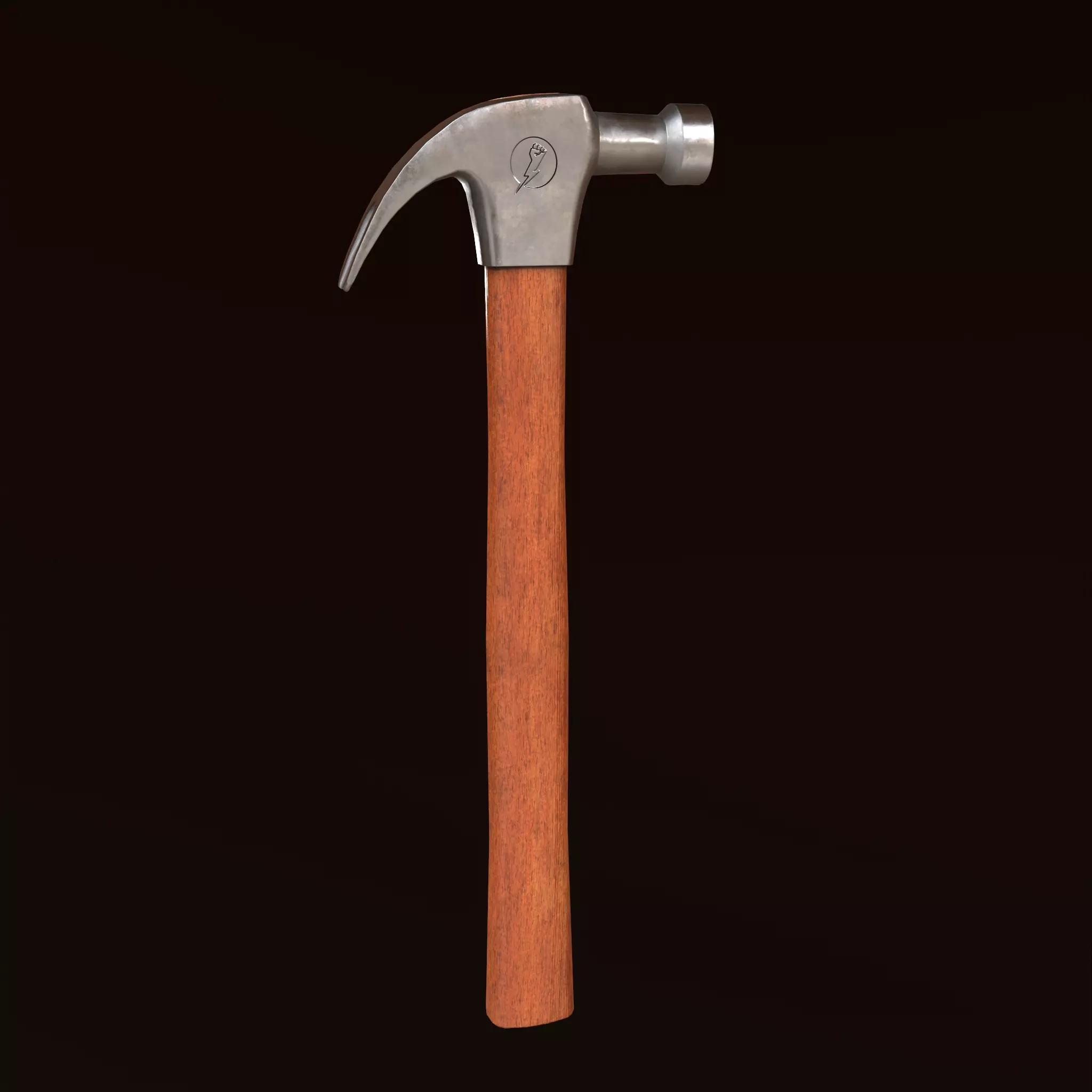 Claw Hammer Low-poly 3D model_0