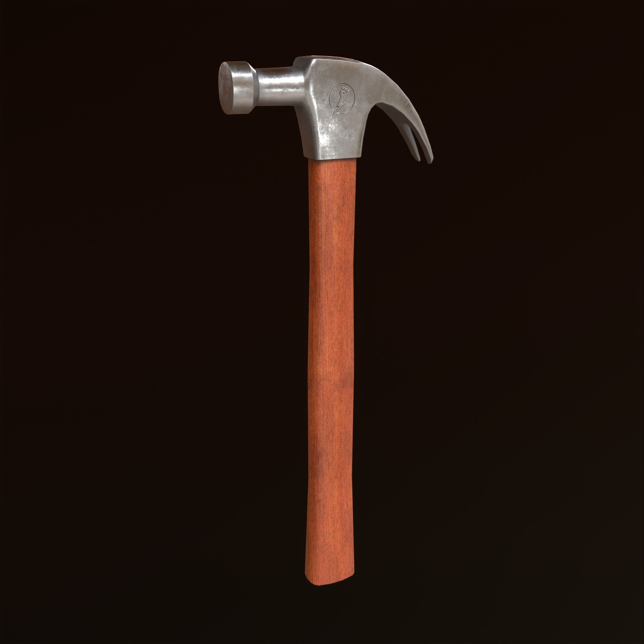 Claw Hammer Low-poly 3D model_5