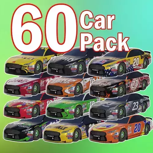 60 CAR PACK - NASCAR Race Cars