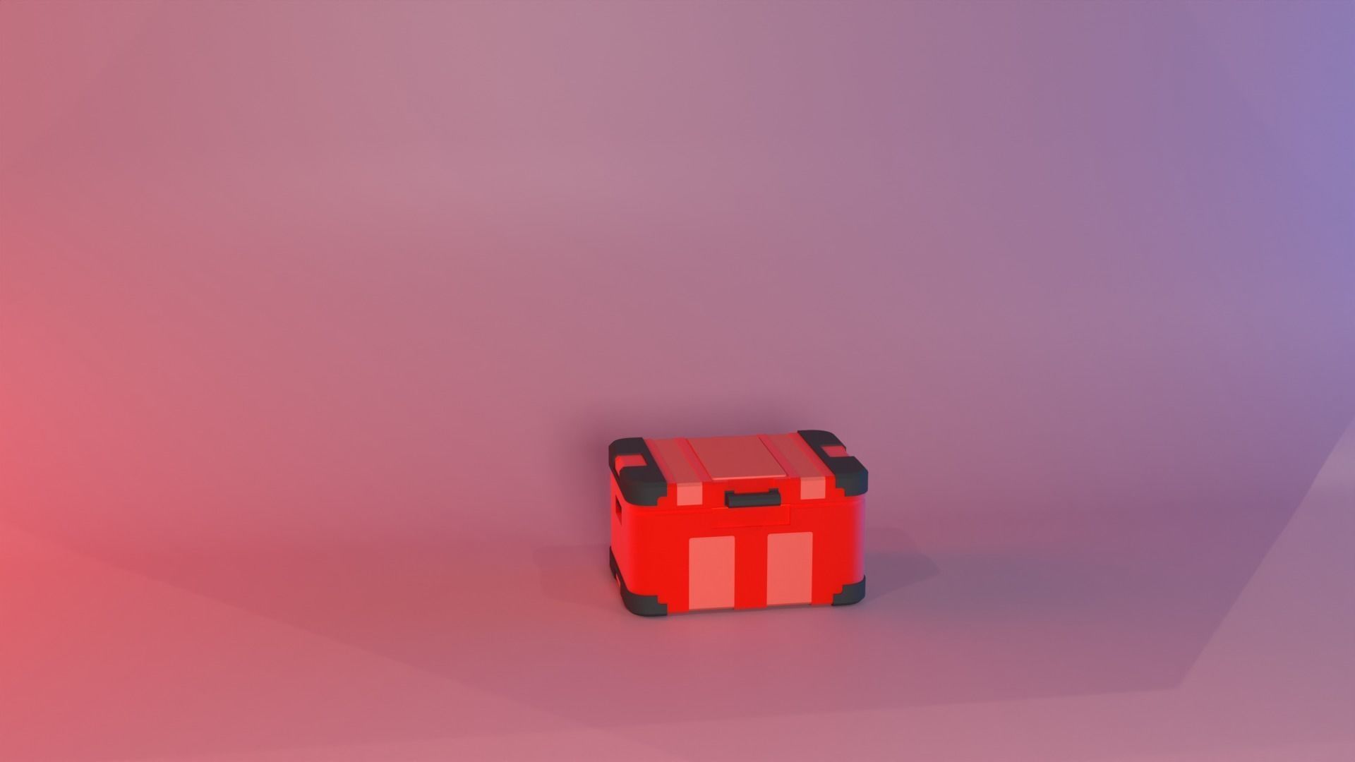 Crate with cartoonish animation Free 3D model_3