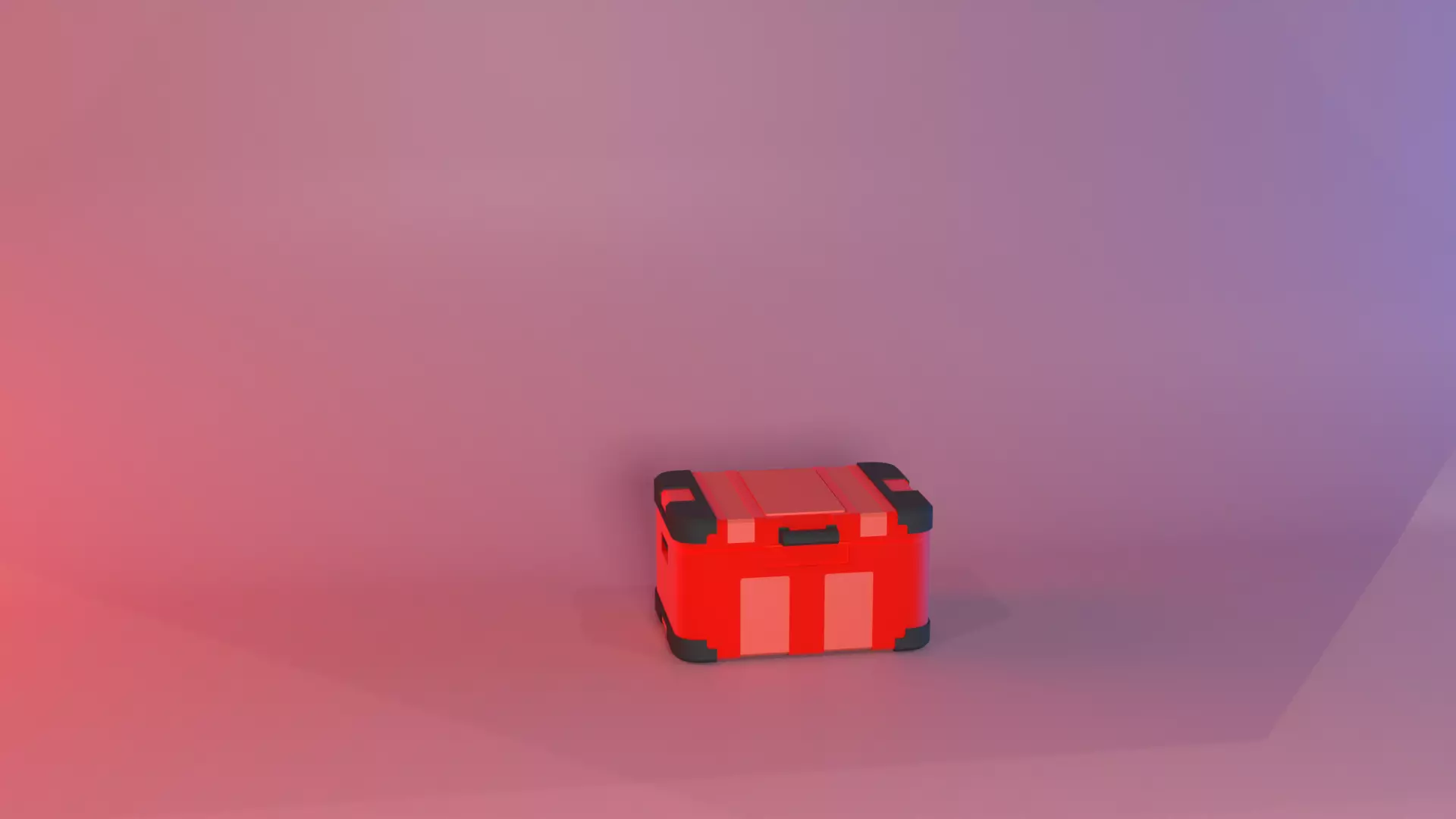 Crate with cartoonish animation Free 3D model_0