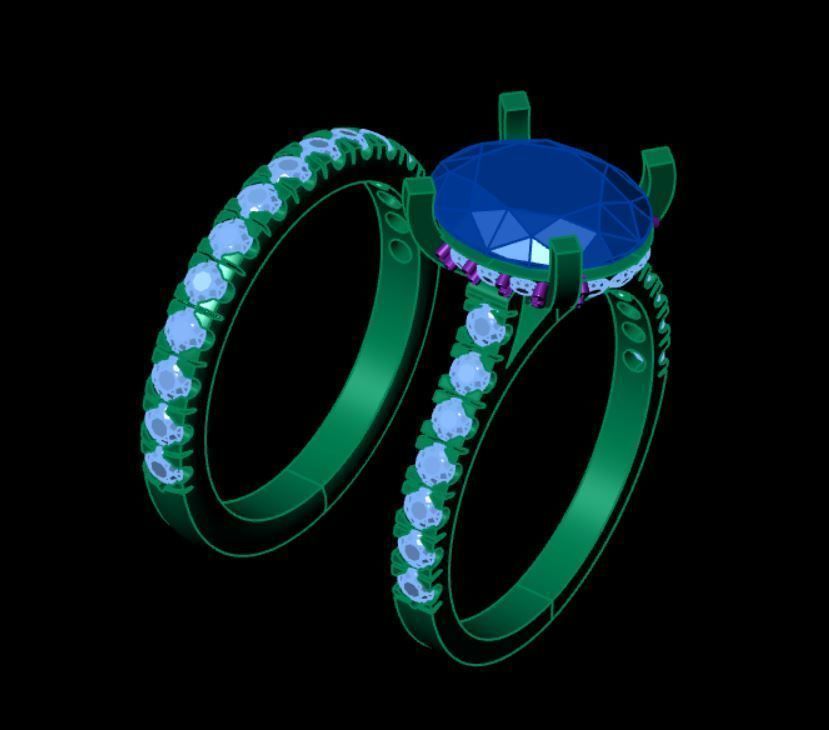 Gold ring 3D print model_5