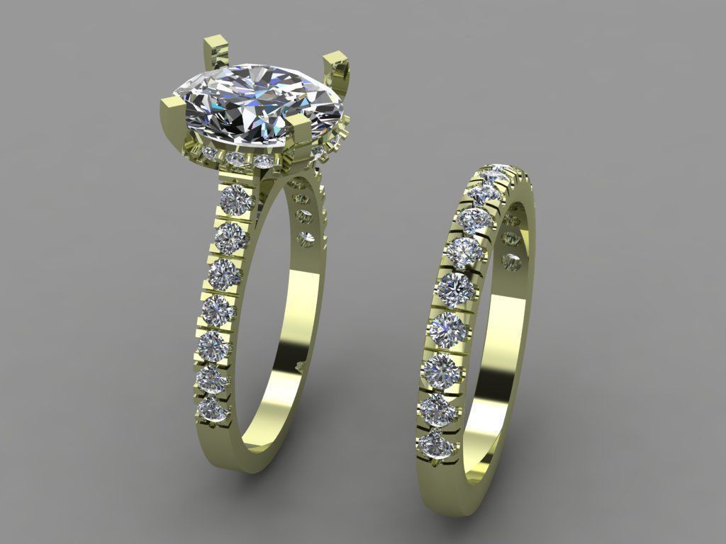 Gold ring 3D print model_1