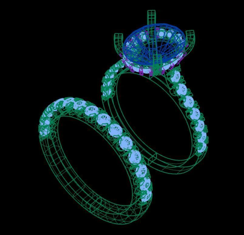 Gold ring 3D print model_7