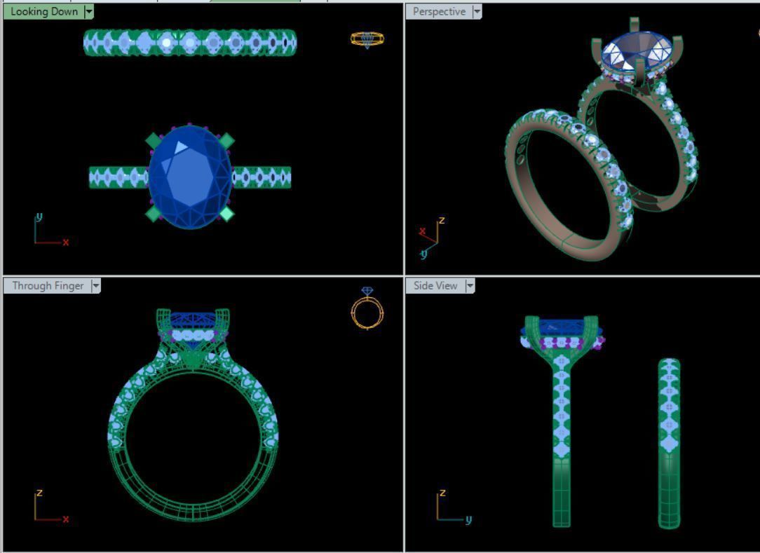 Gold ring 3D print model_8