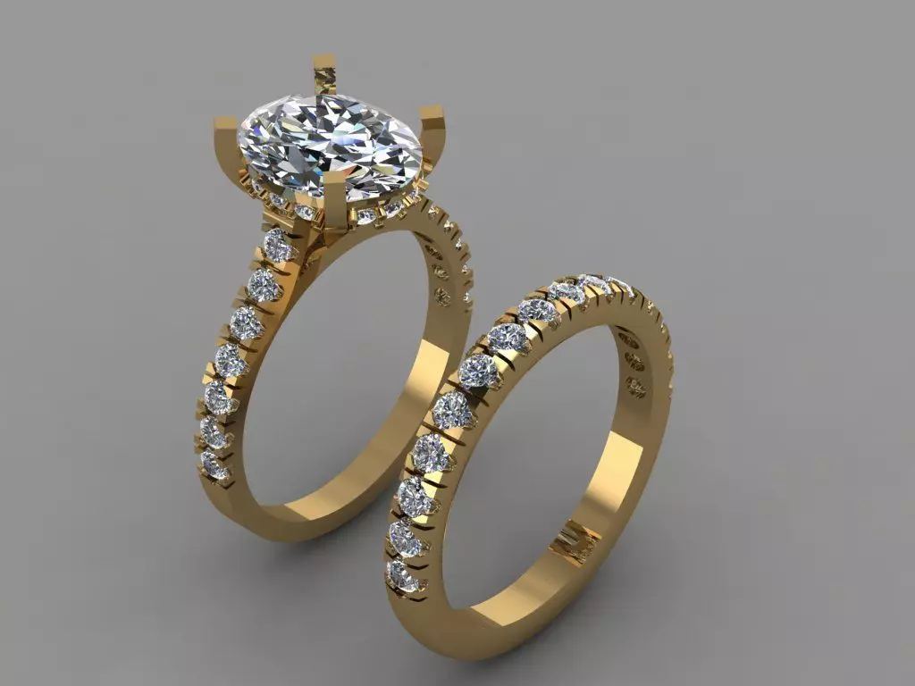 Gold ring 3D print model_0