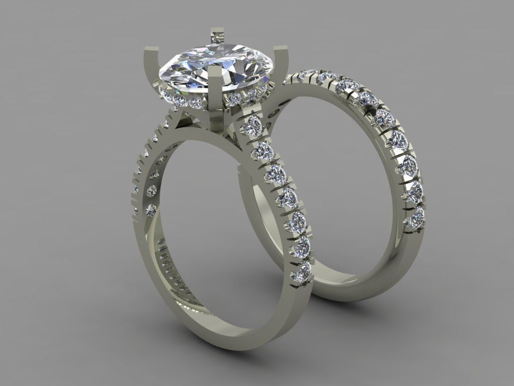 Gold ring 3D print model_2