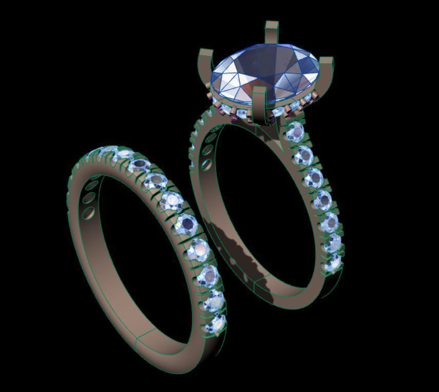 Gold ring 3D print model_6