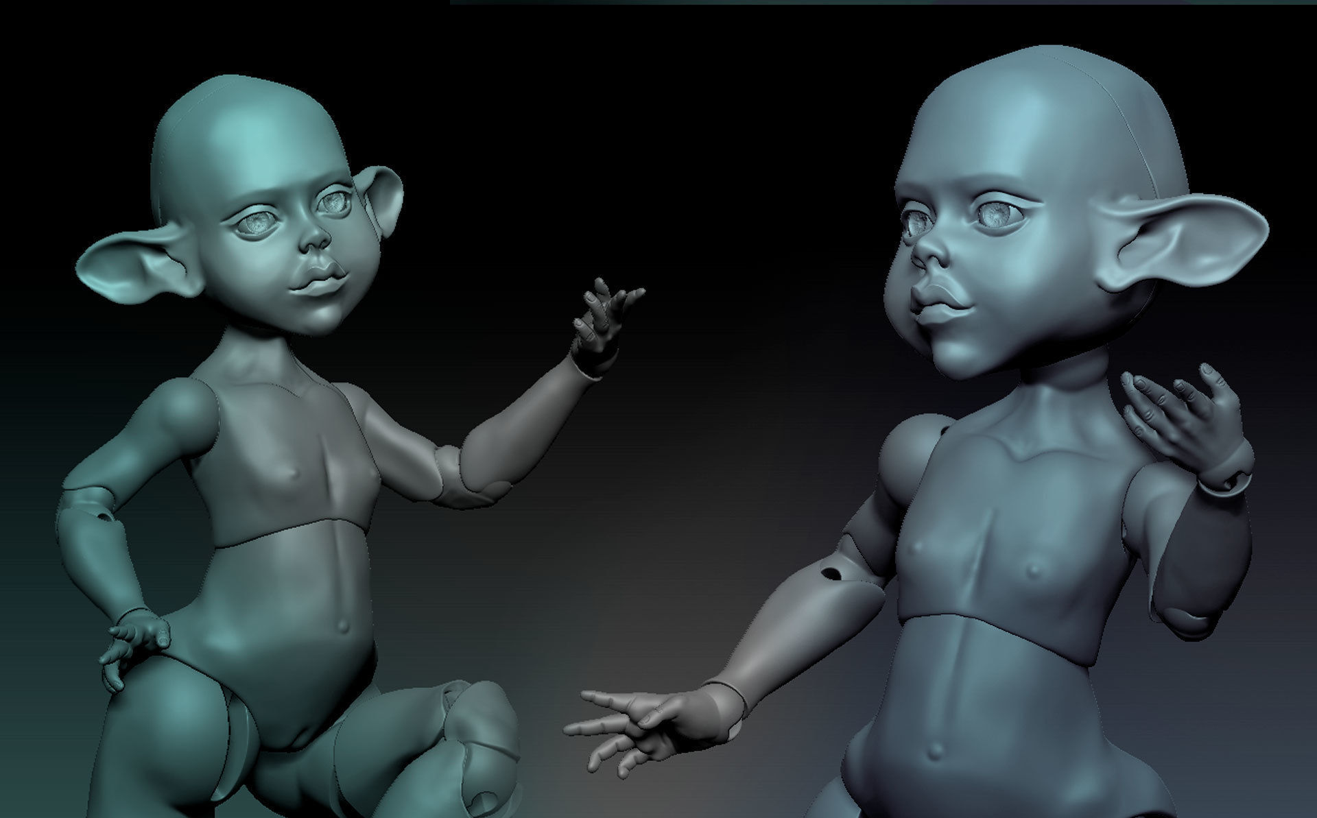 3d BJD doll - Polli 30 cm 3D print model_8