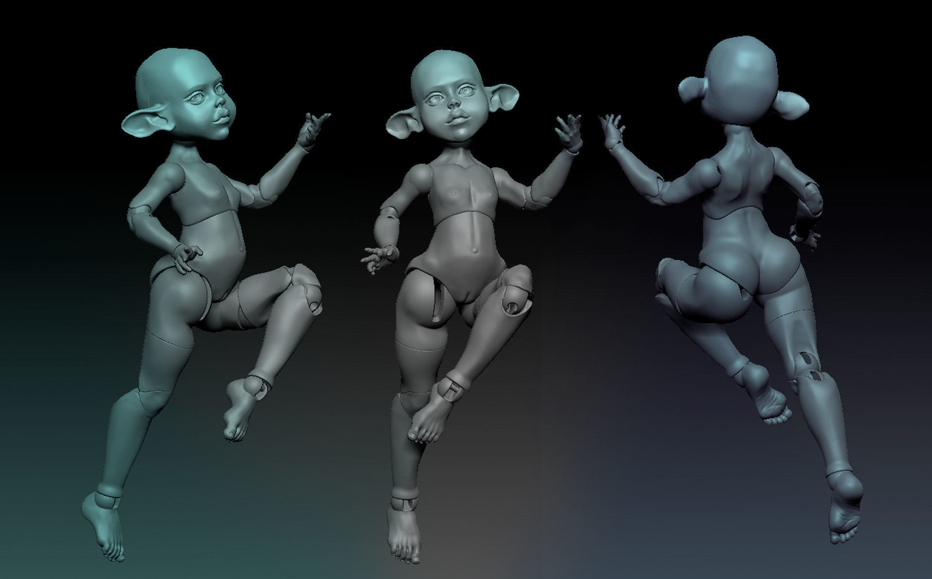 3d BJD doll - Polli 30 cm 3D print model_2