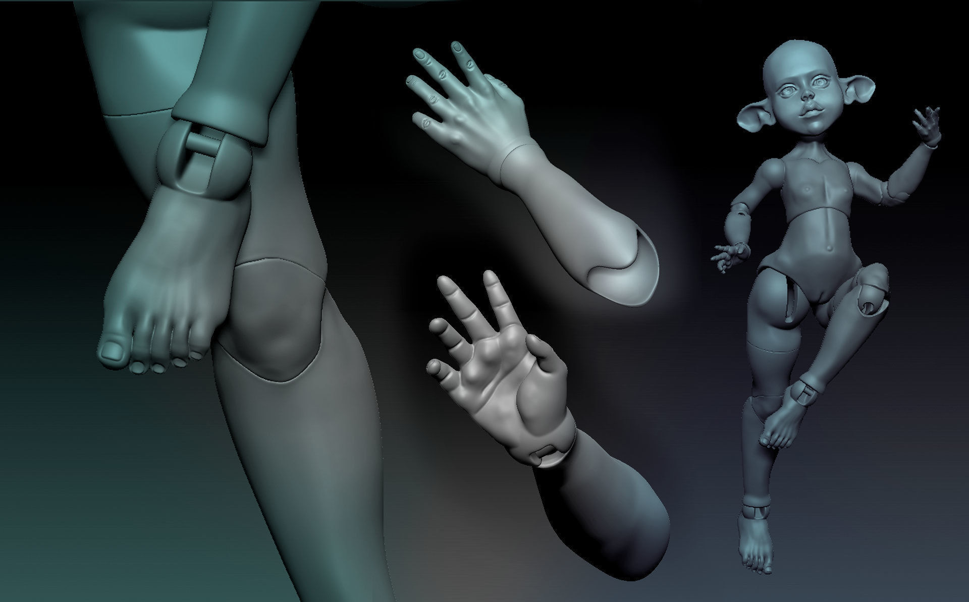 3d BJD doll - Polli 30 cm 3D print model_4