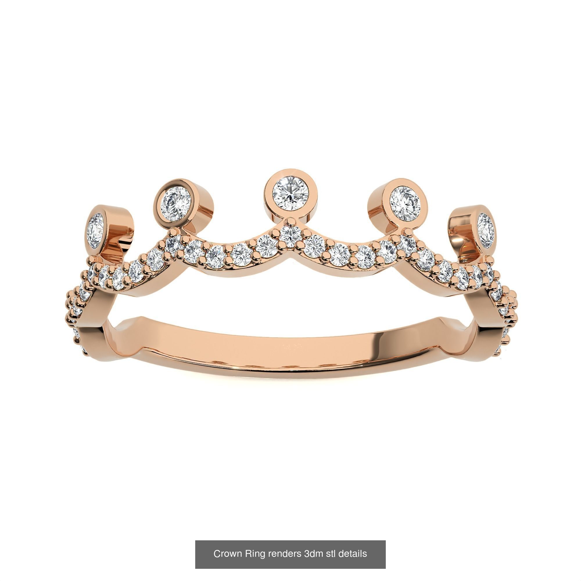 34 Crown Ring renders 3dm stl details  3D Model Collection_20