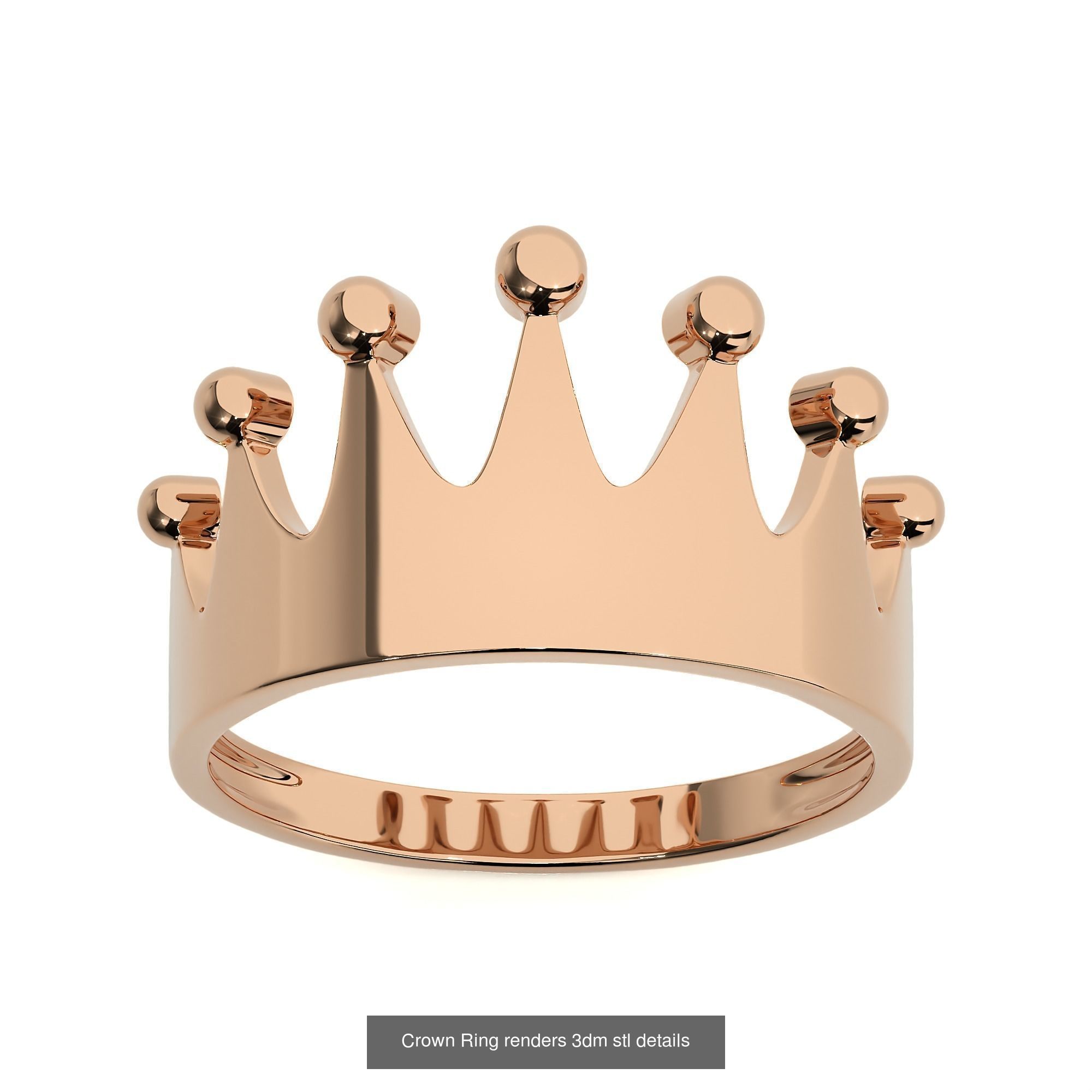 34 Crown Ring renders 3dm stl details  3D Model Collection_29
