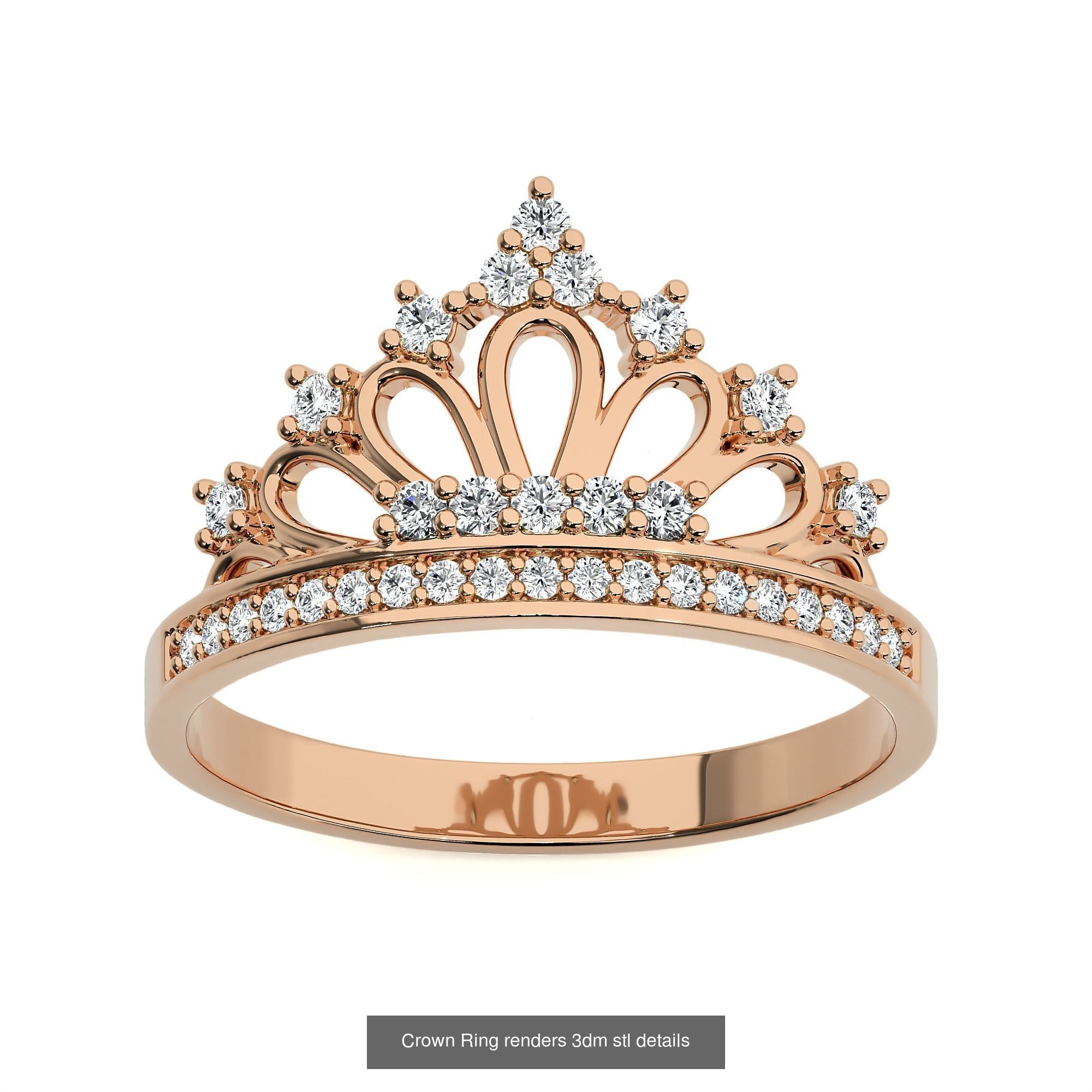 34 Crown Ring renders 3dm stl details  3D Model Collection_5