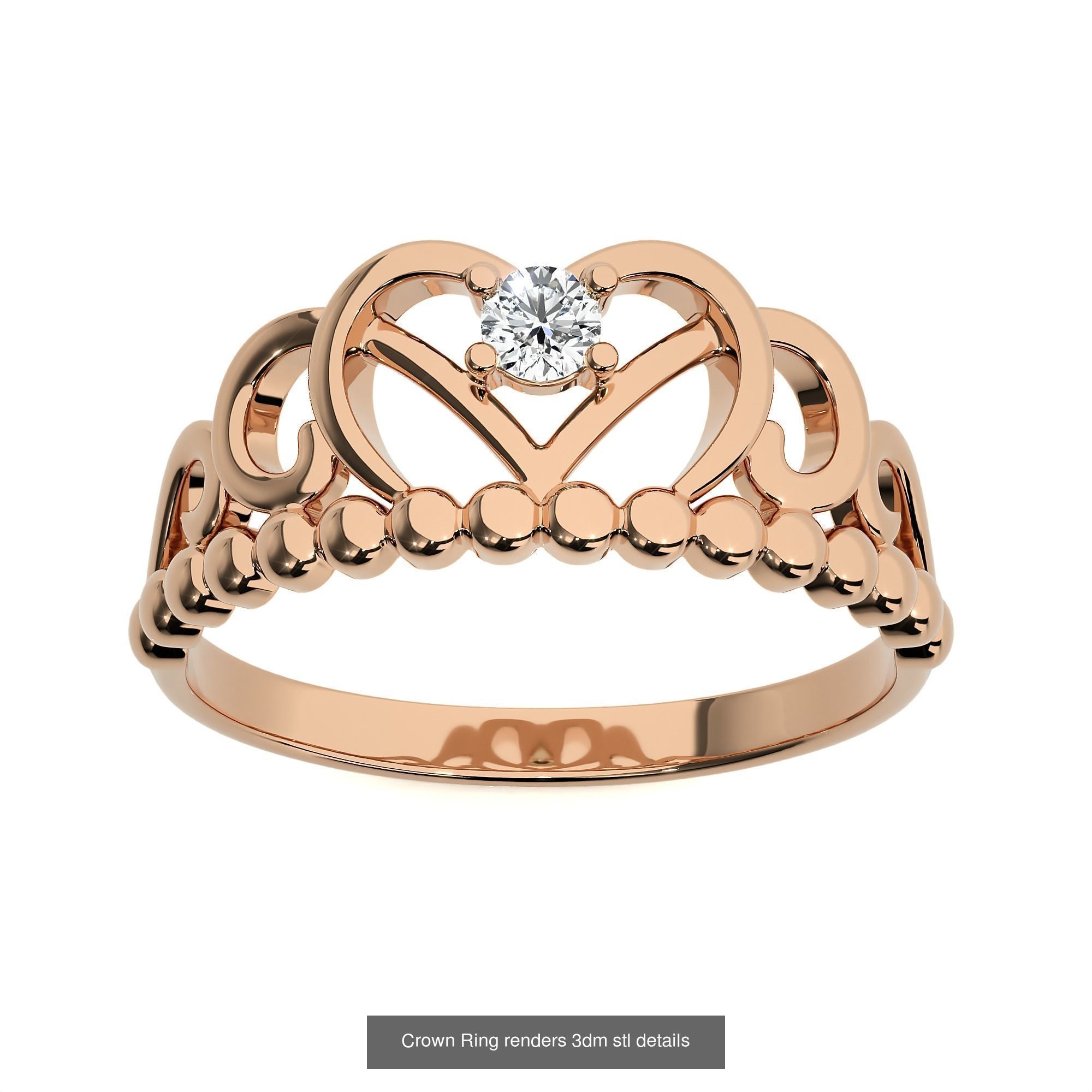 34 Crown Ring renders 3dm stl details  3D Model Collection_3