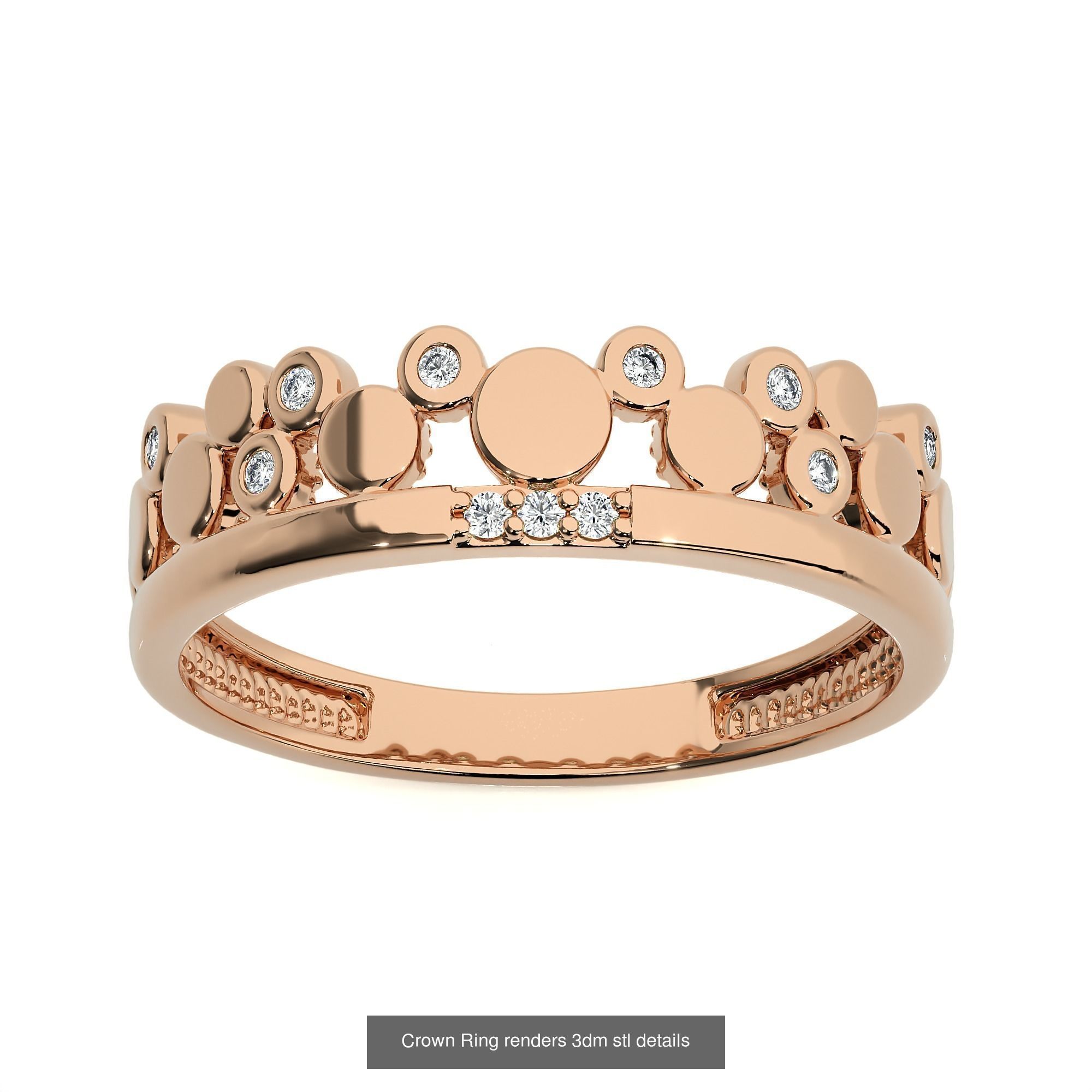 34 Crown Ring renders 3dm stl details  3D Model Collection_11