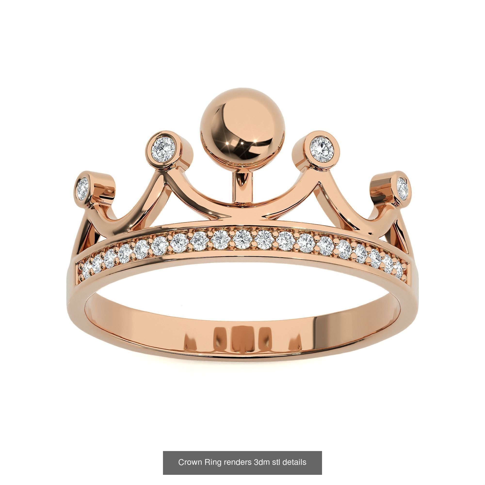 34 Crown Ring renders 3dm stl details  3D Model Collection_2