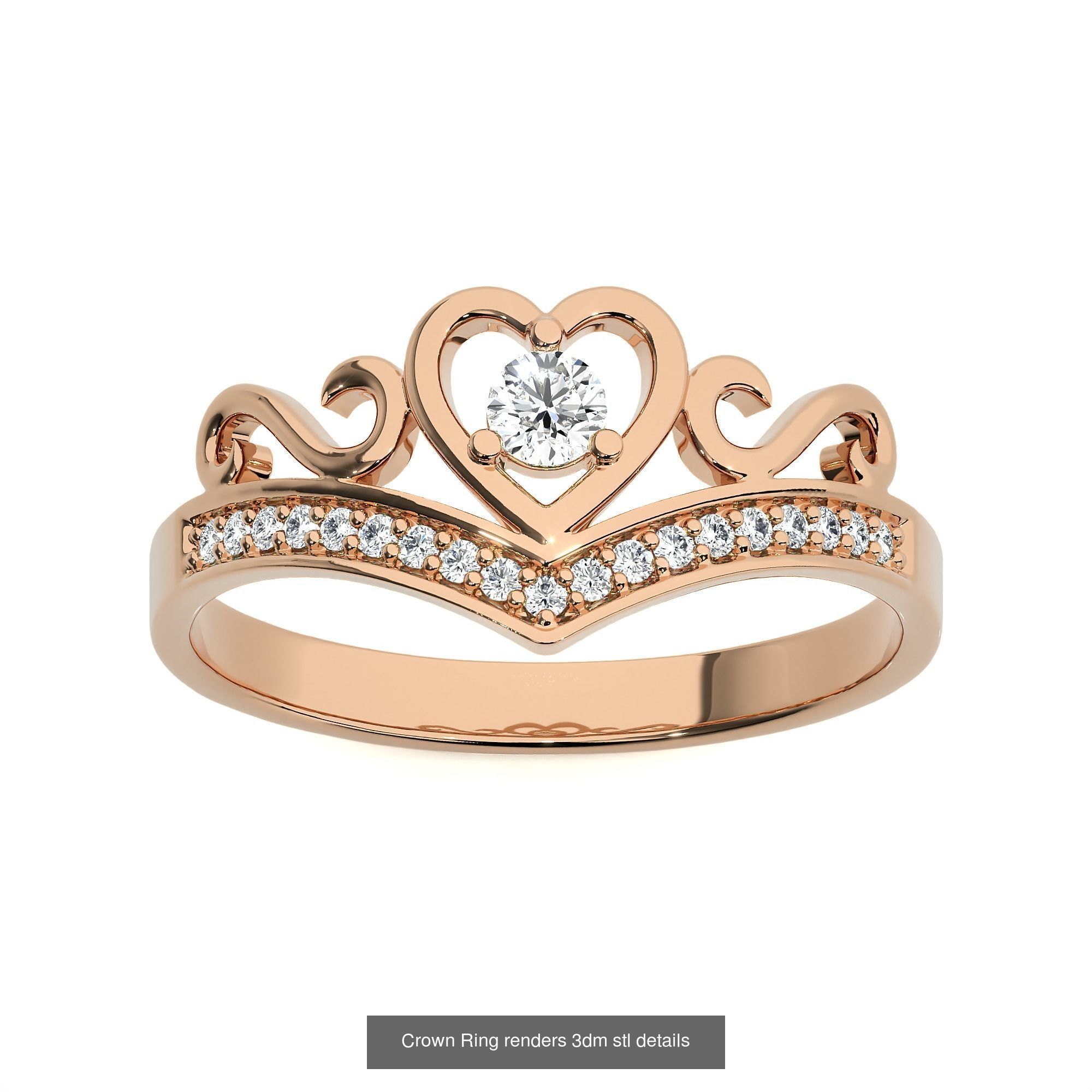 34 Crown Ring renders 3dm stl details  3D Model Collection_16