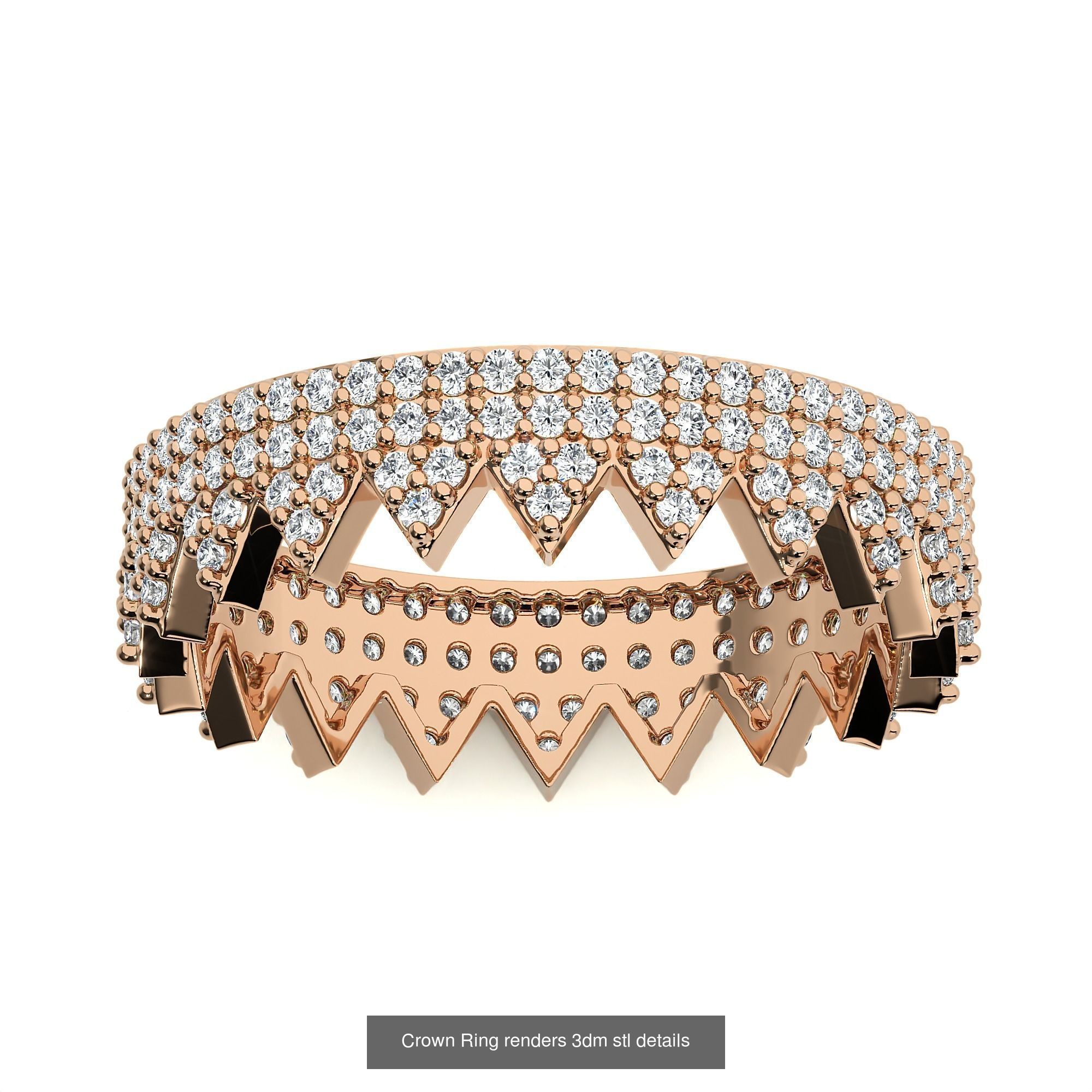 34 Crown Ring renders 3dm stl details  3D Model Collection_13