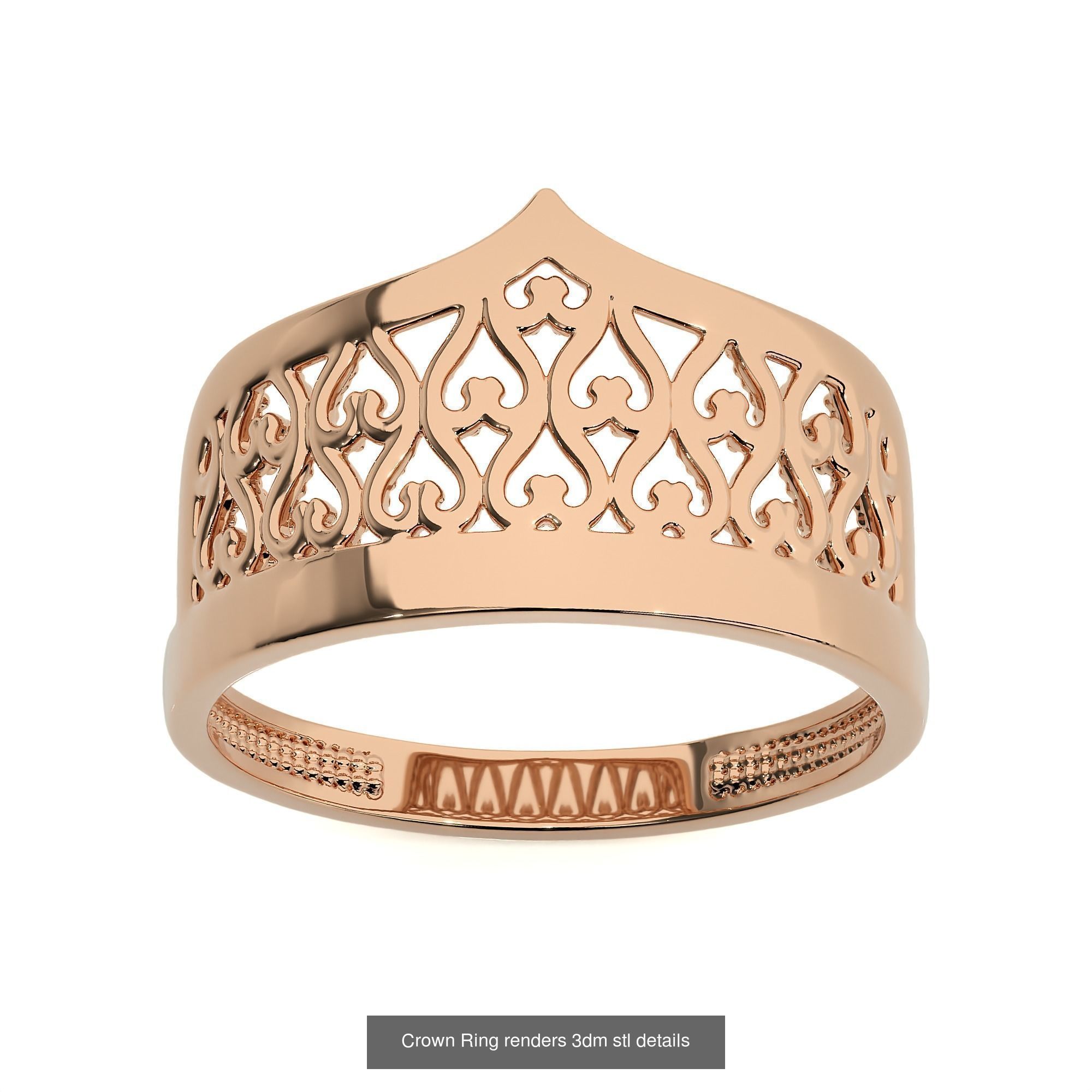 34 Crown Ring renders 3dm stl details  3D Model Collection_8