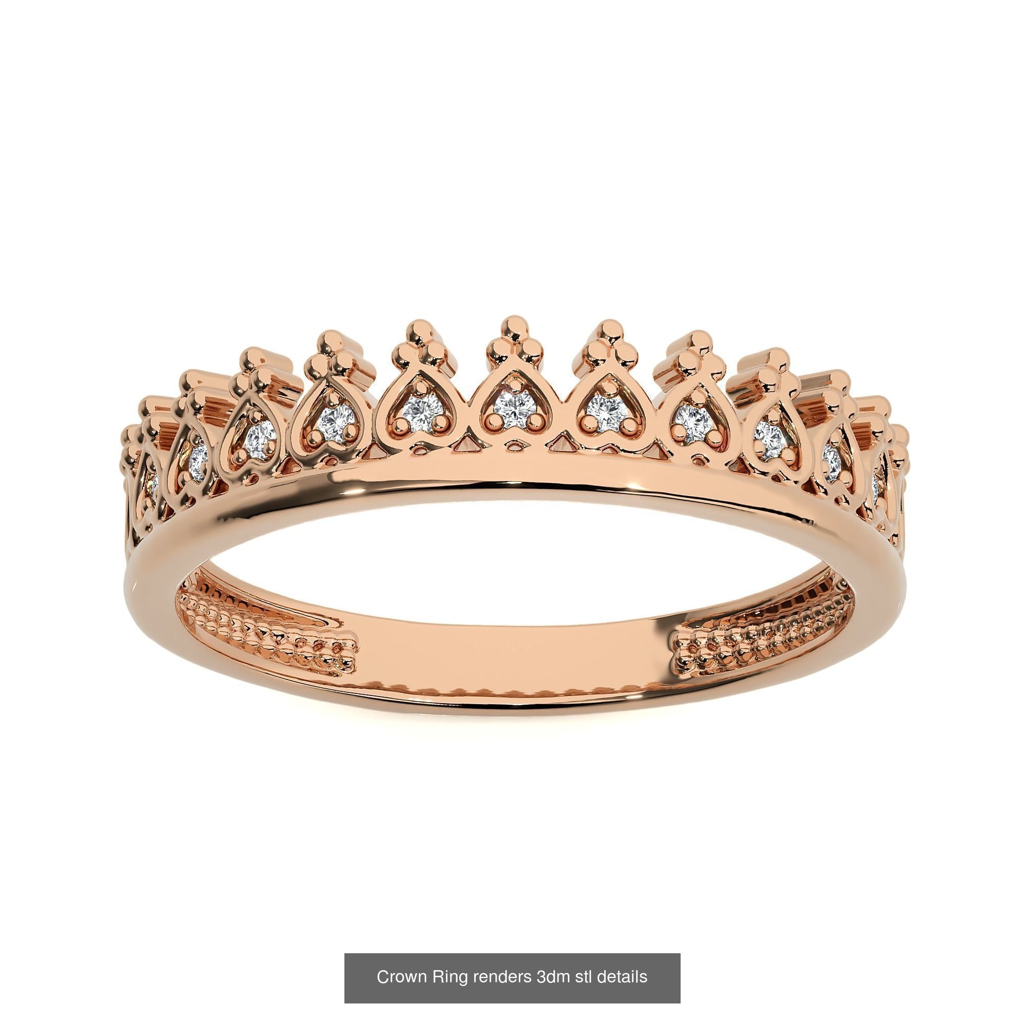 34 Crown Ring renders 3dm stl details  3D Model Collection_7