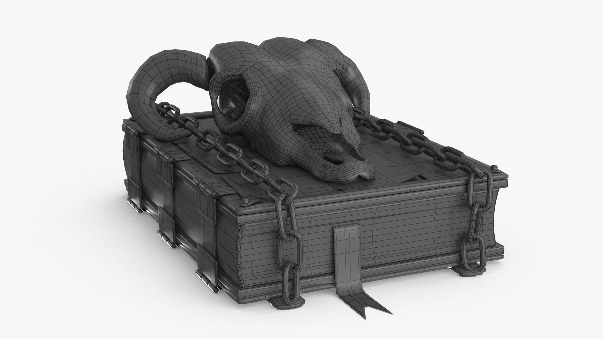 Magic Book Low-poly 3D model_16