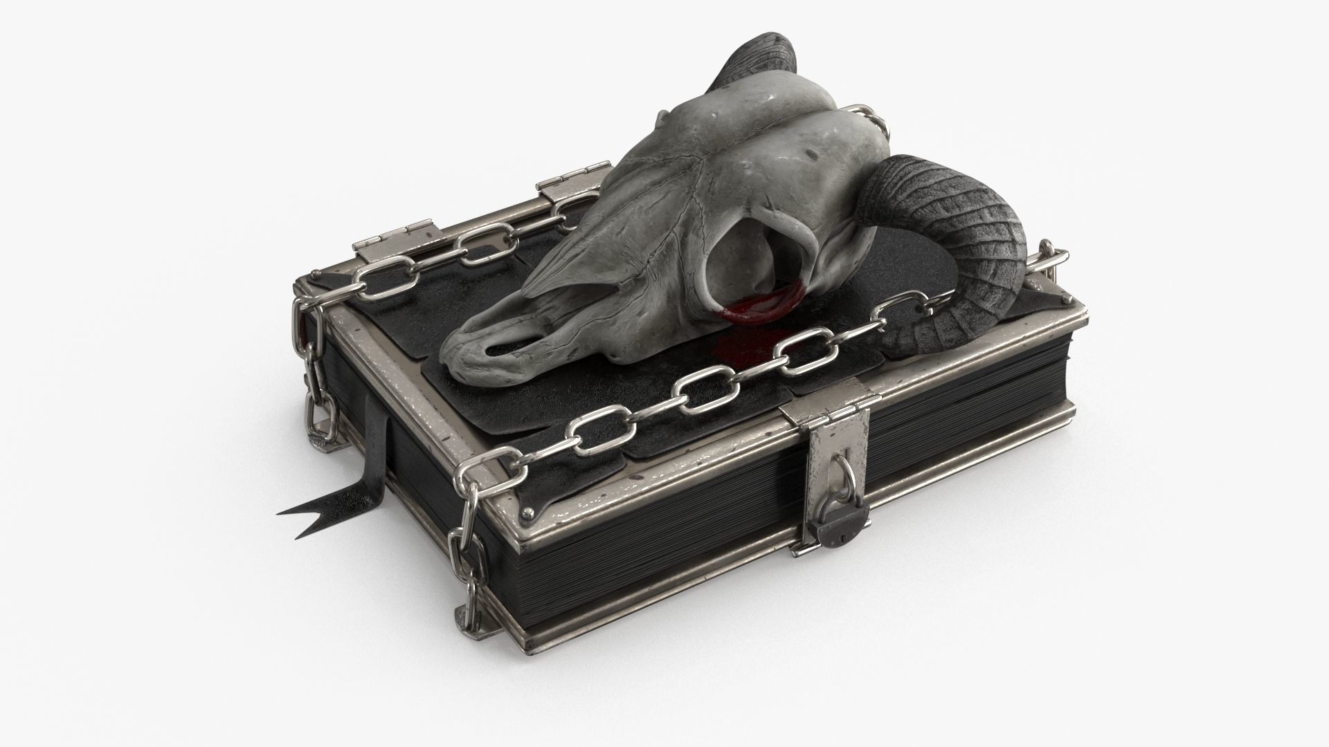 Magic Book Low-poly 3D model_10