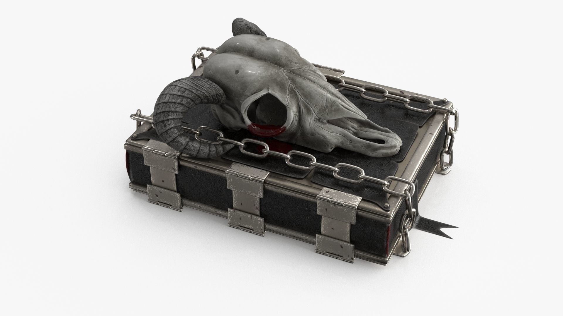 Magic Book Low-poly 3D model_15