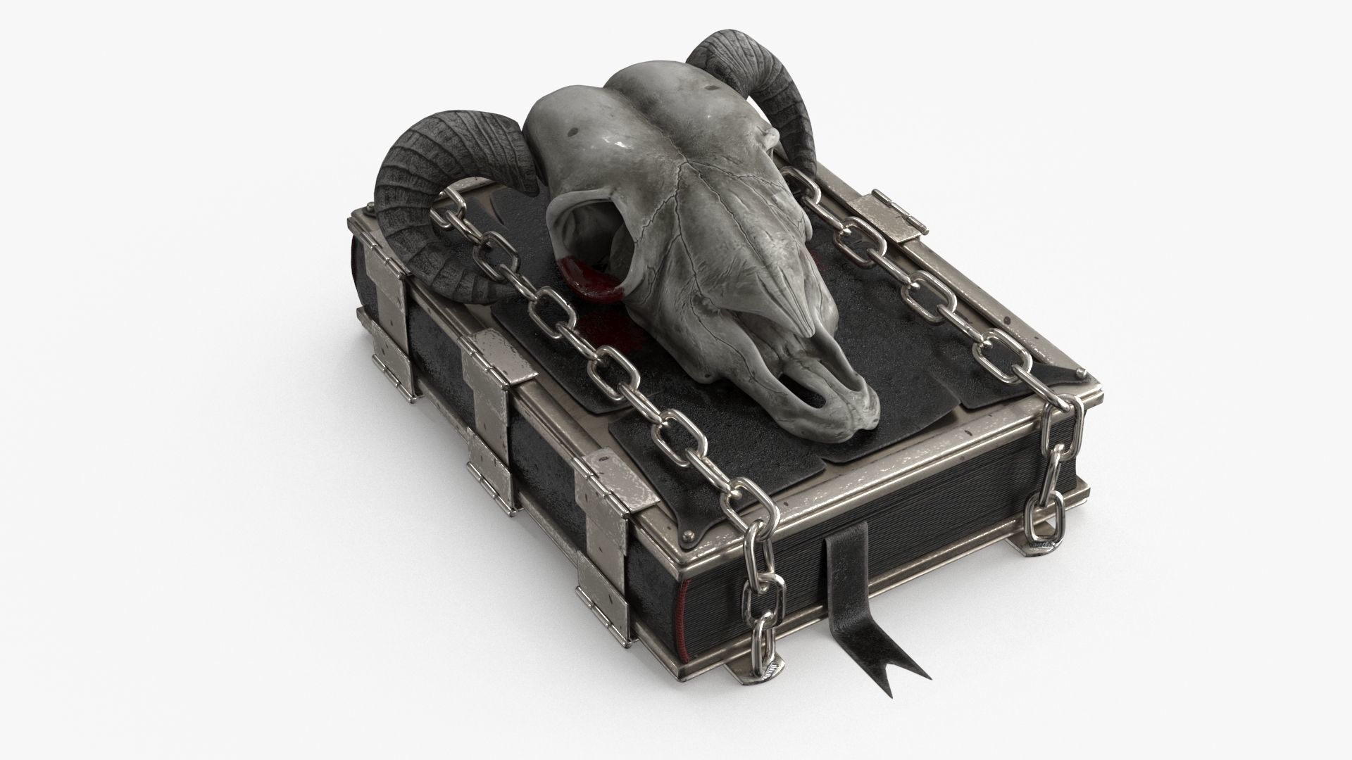 Magic Book Low-poly 3D model_2