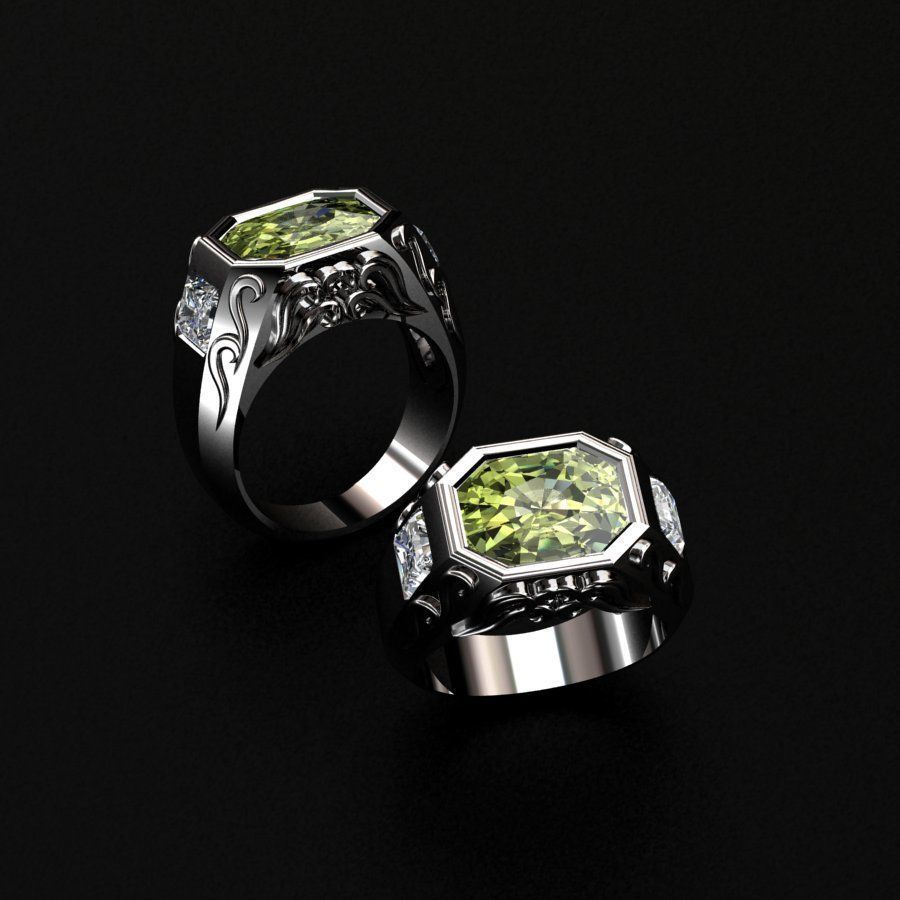 Man ring 3D print model_3