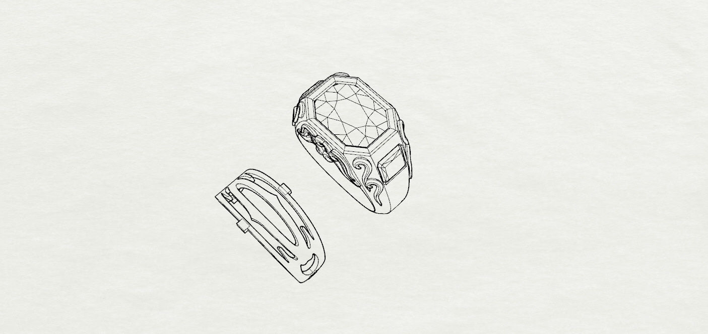 Man ring 3D print model_18